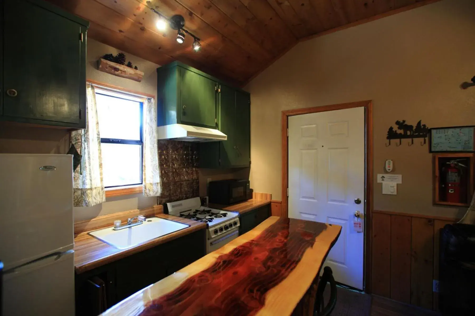 Kitchen or kitchenette in Sleepy Hollow Cabins & Hotel