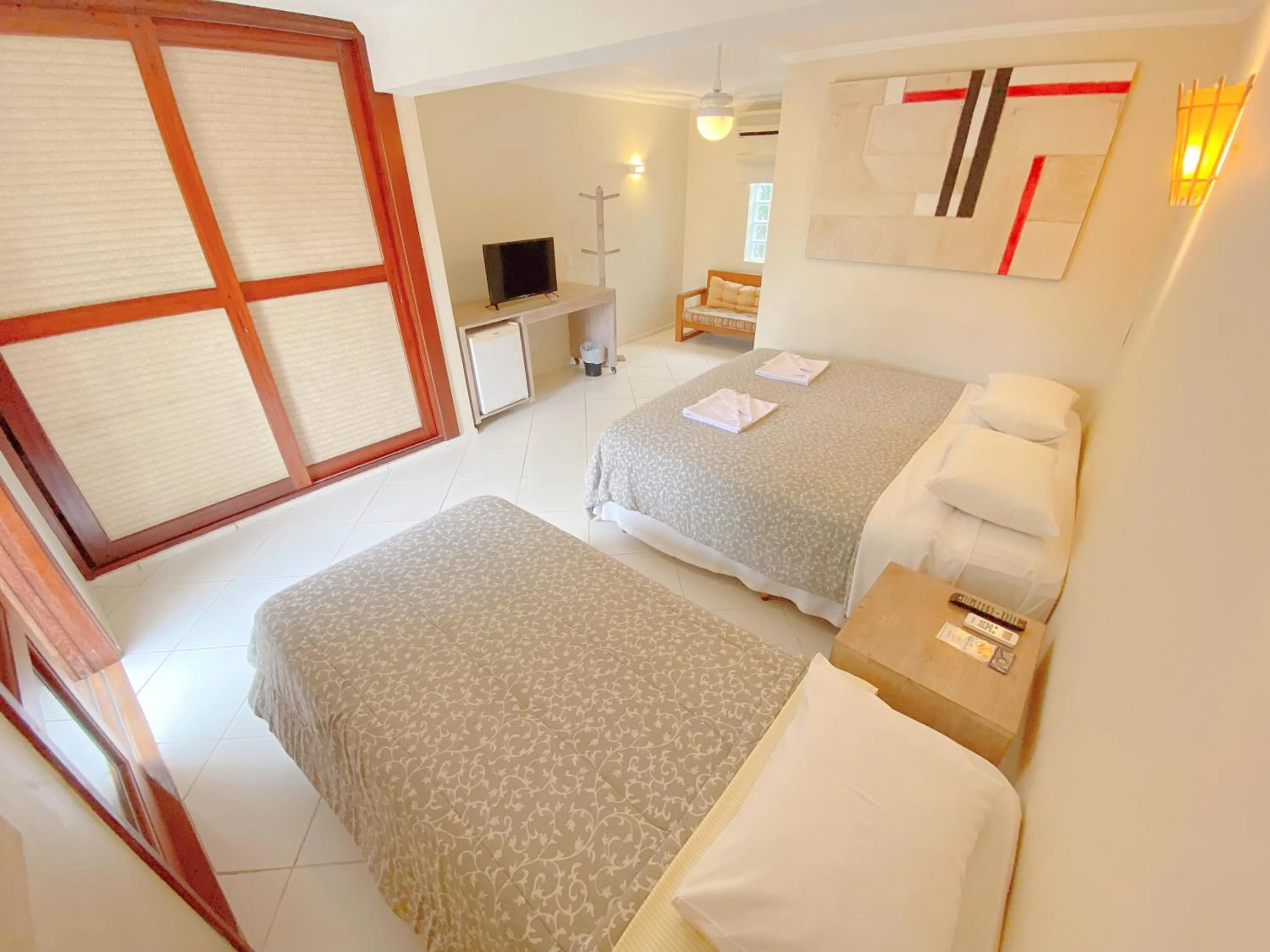 Property building, Bed in Pousada Montemar