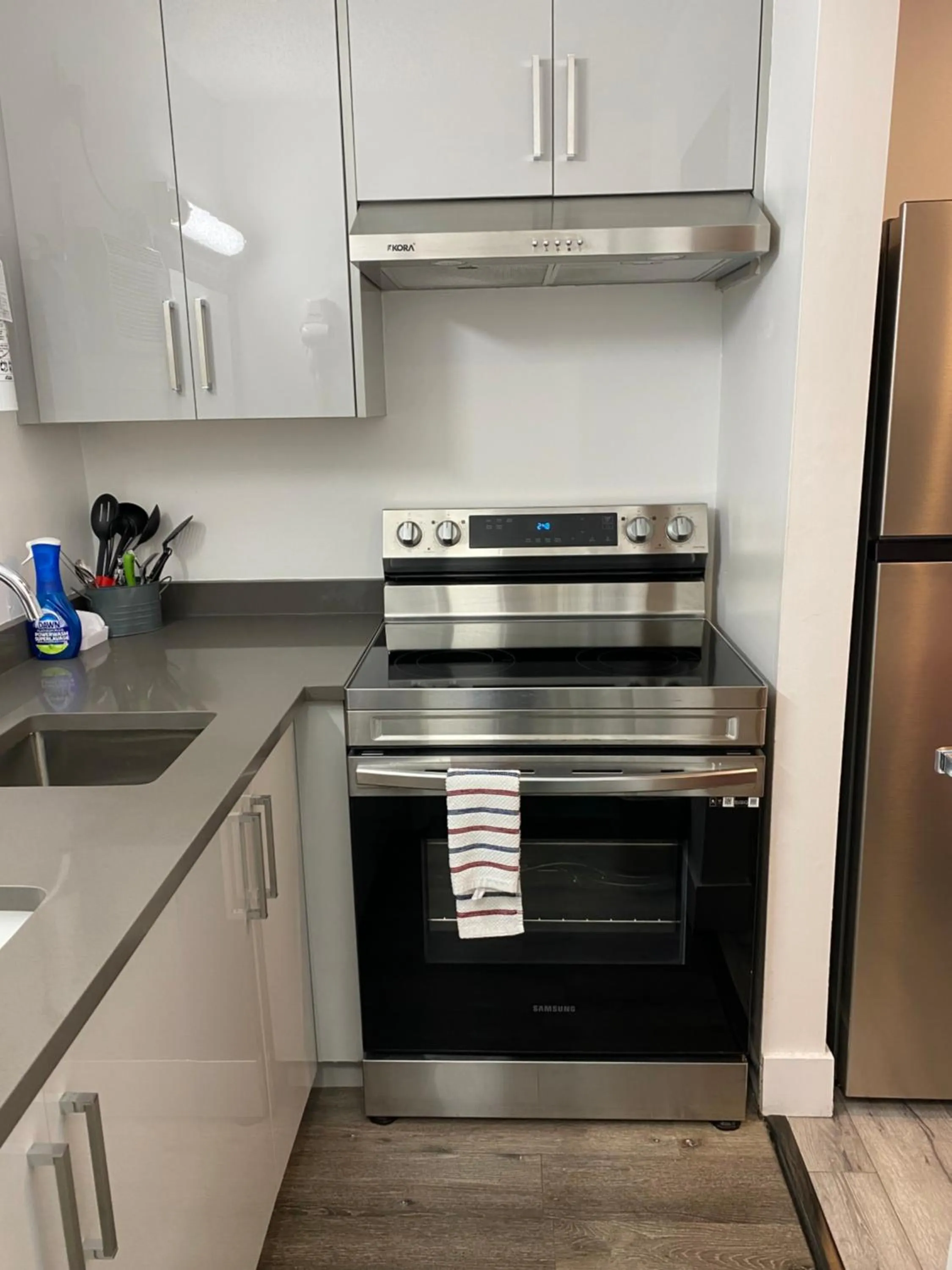 Kitchen or kitchenette in Alpine Motel