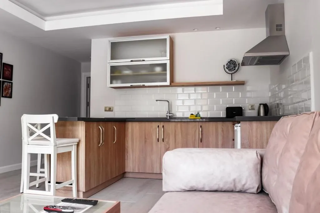 Kitchen or kitchenette in Sea Breeze Hotel and Apartments