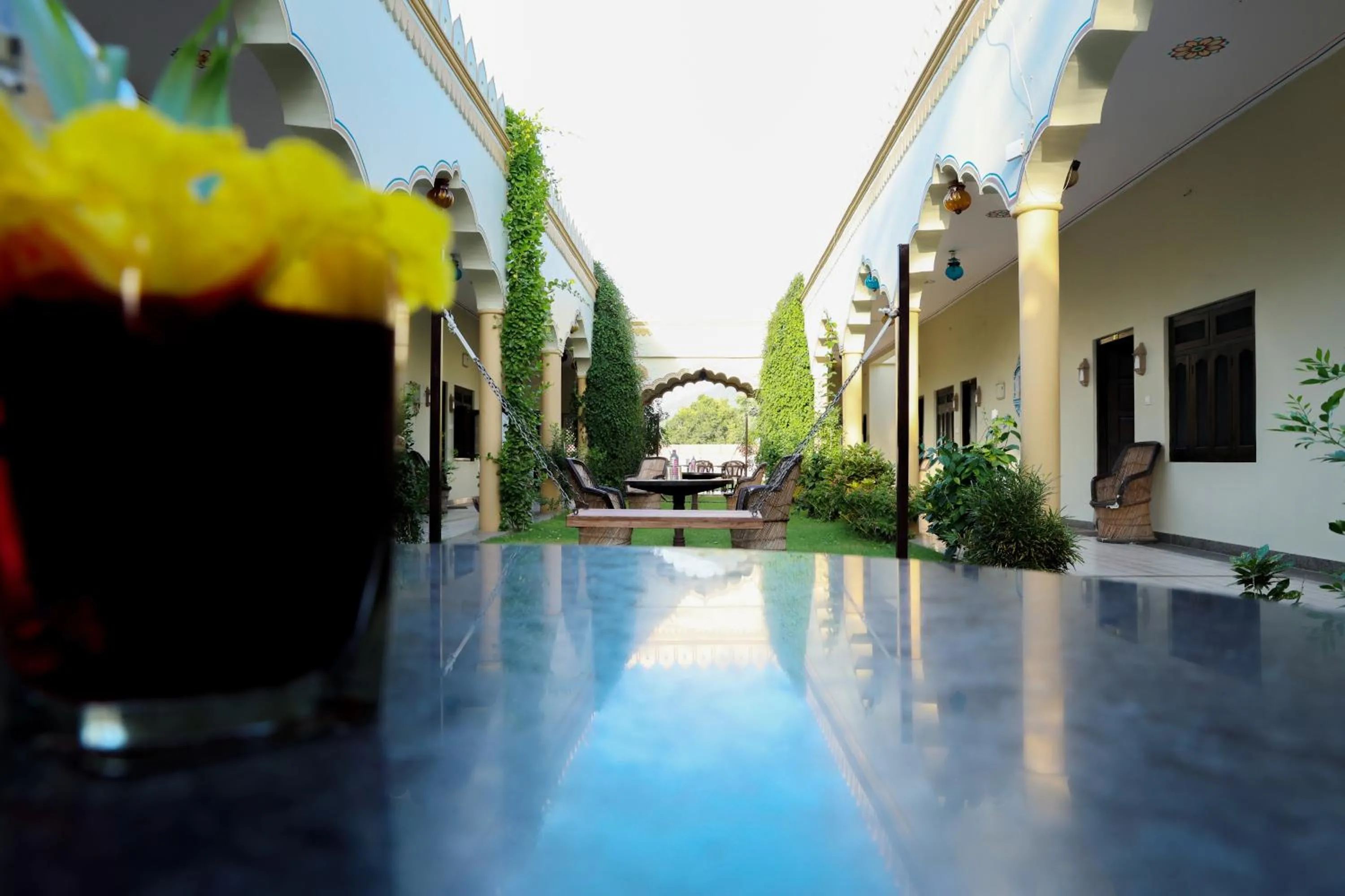 Patio in Hotel Mewad Haveli Pushkar