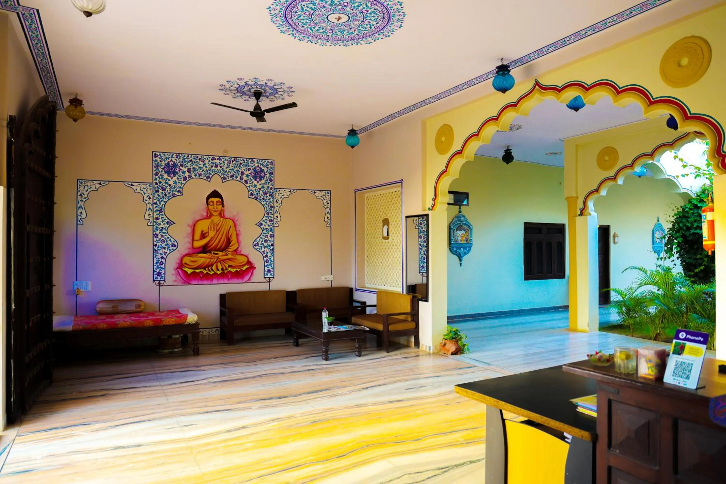 Lobby or reception in Hotel Mewad Haveli Pushkar