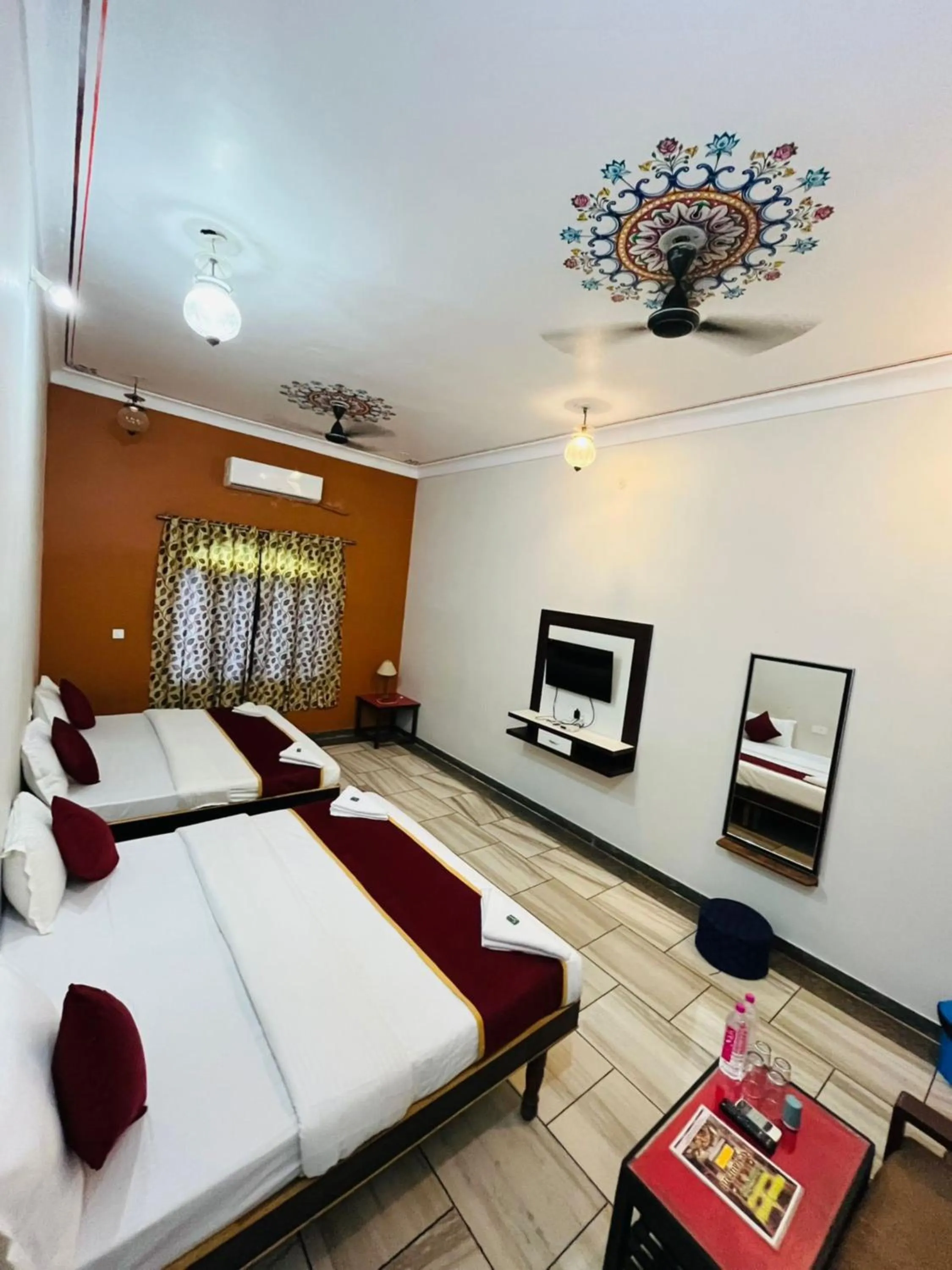 Photo of the whole room, Bed in Hotel Mewad Haveli Pushkar