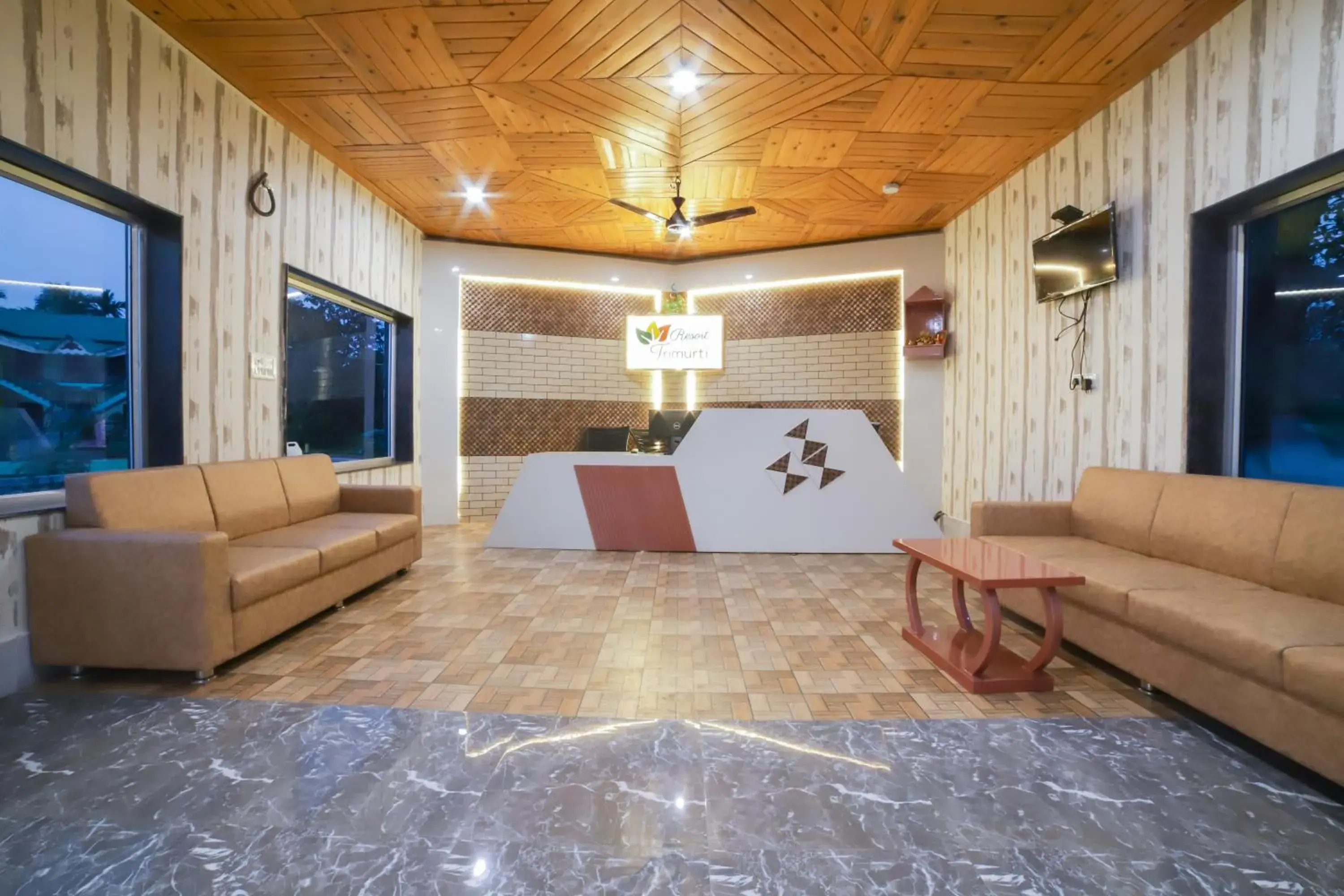 Lobby or reception in Resort Trimurti Lobby or reception in Resort Trimurti
