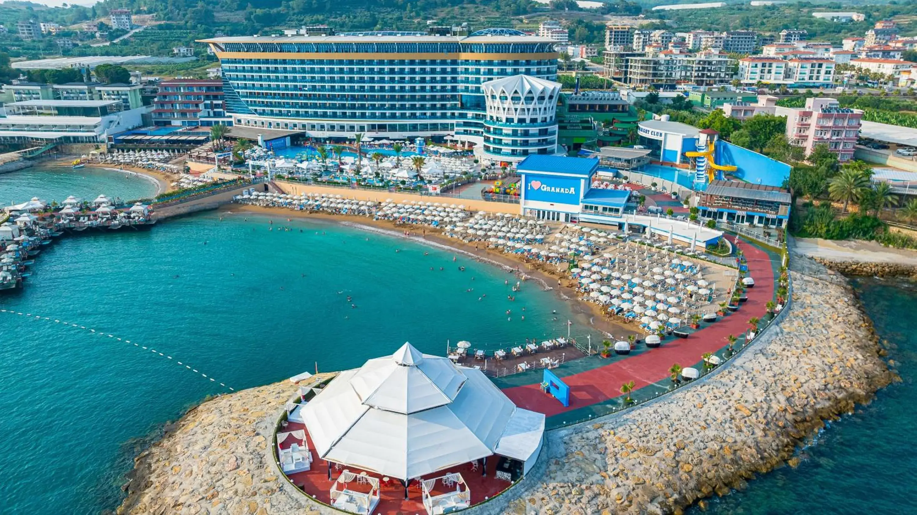 Beach, Bird's-eye View in Granada Luxury Okurcalar