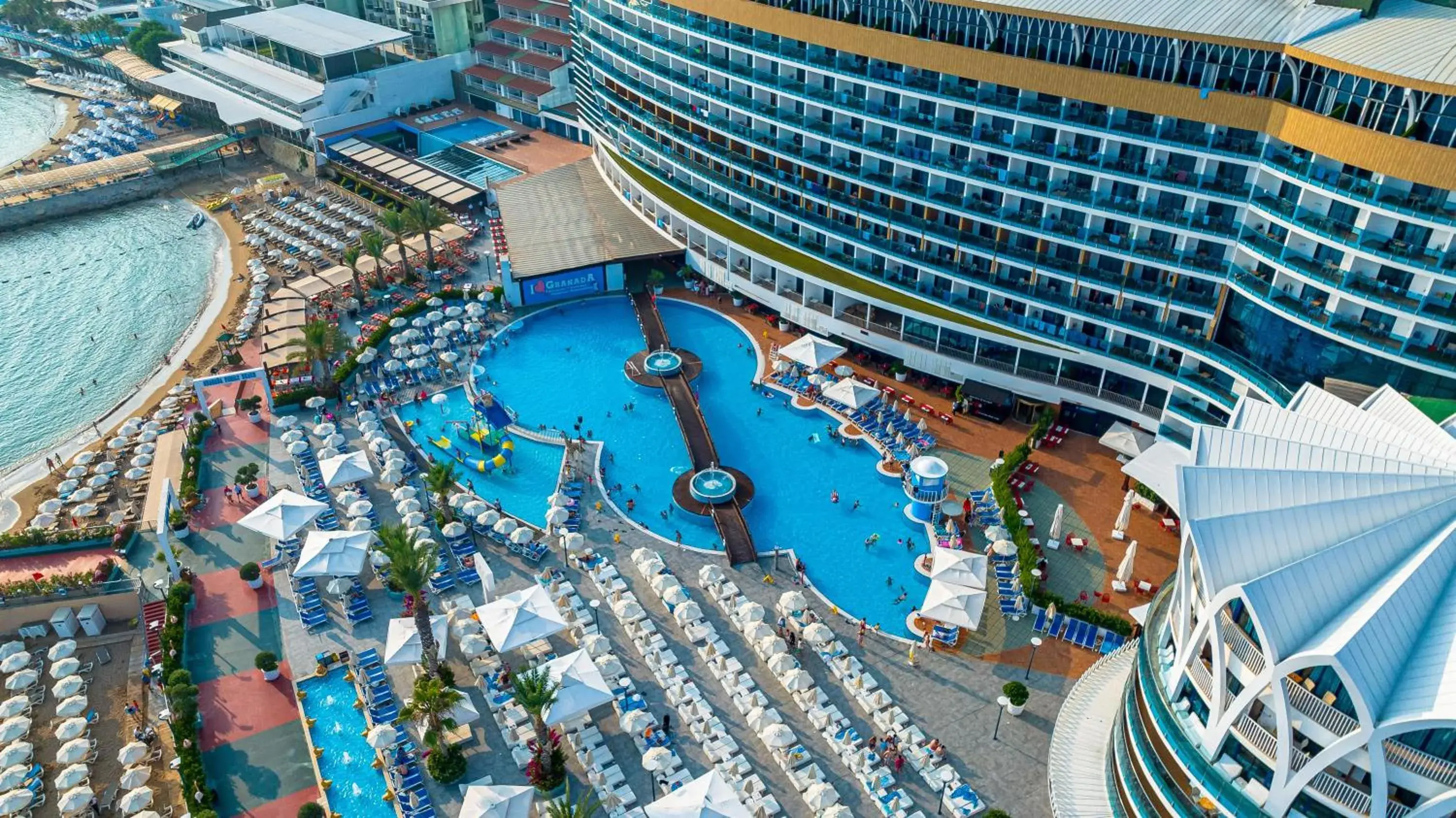 Swimming pool, Bird's-eye View in Granada Luxury Okurcalar