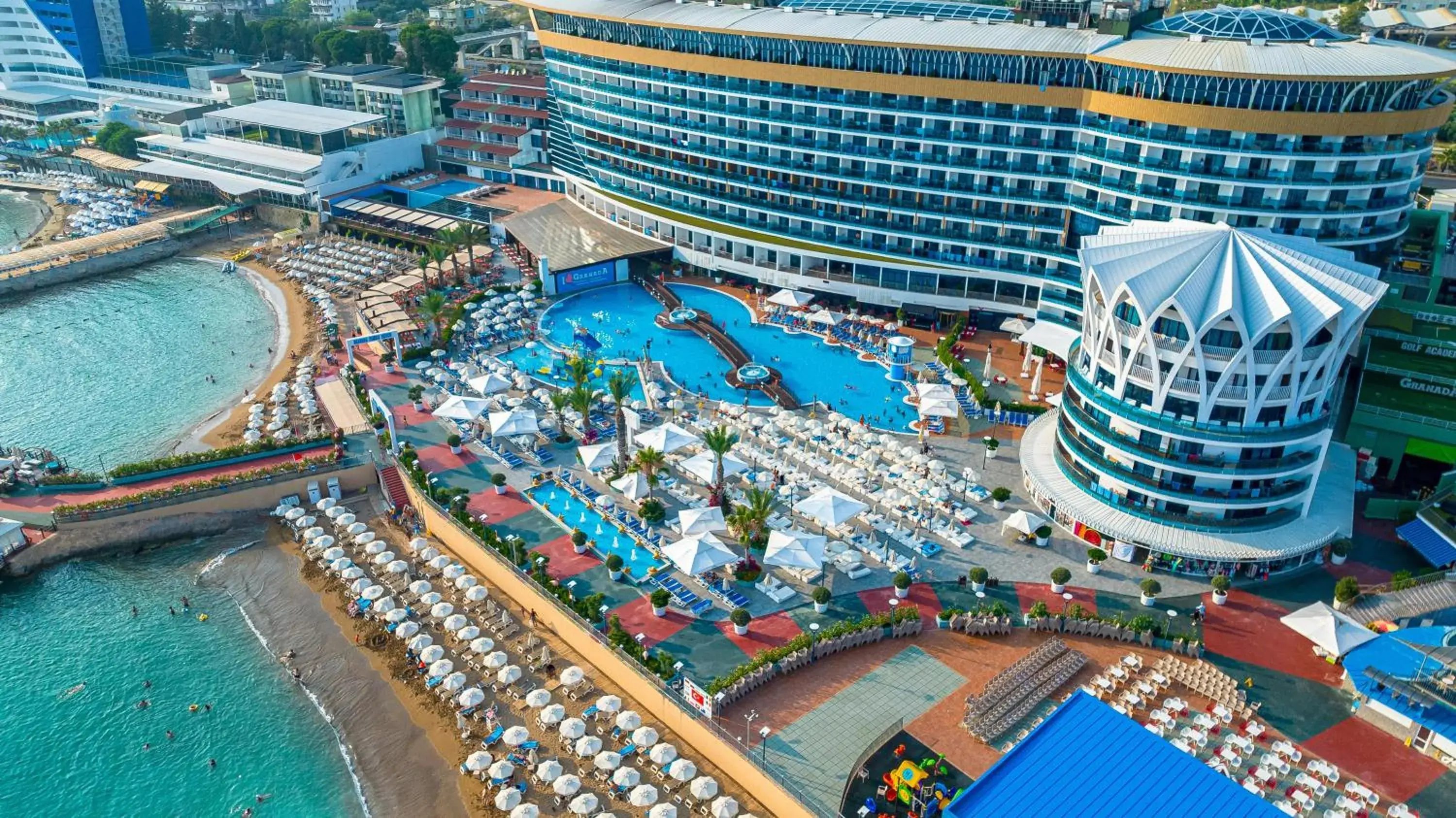 Swimming pool, Bird's-eye View in Granada Luxury Okurcalar