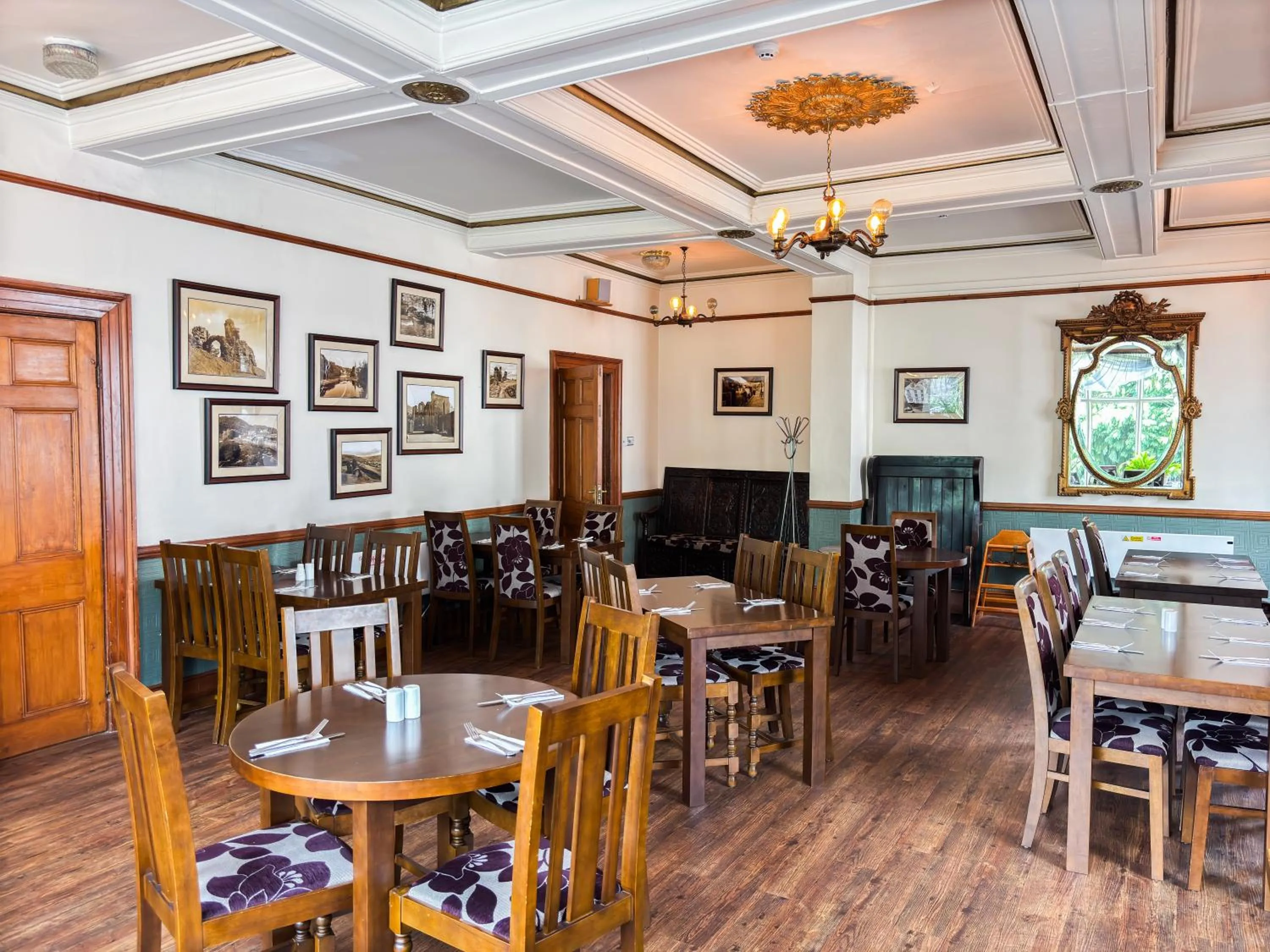 Dining area in The Hand Hotel Llangollen by Compass Hospitality
