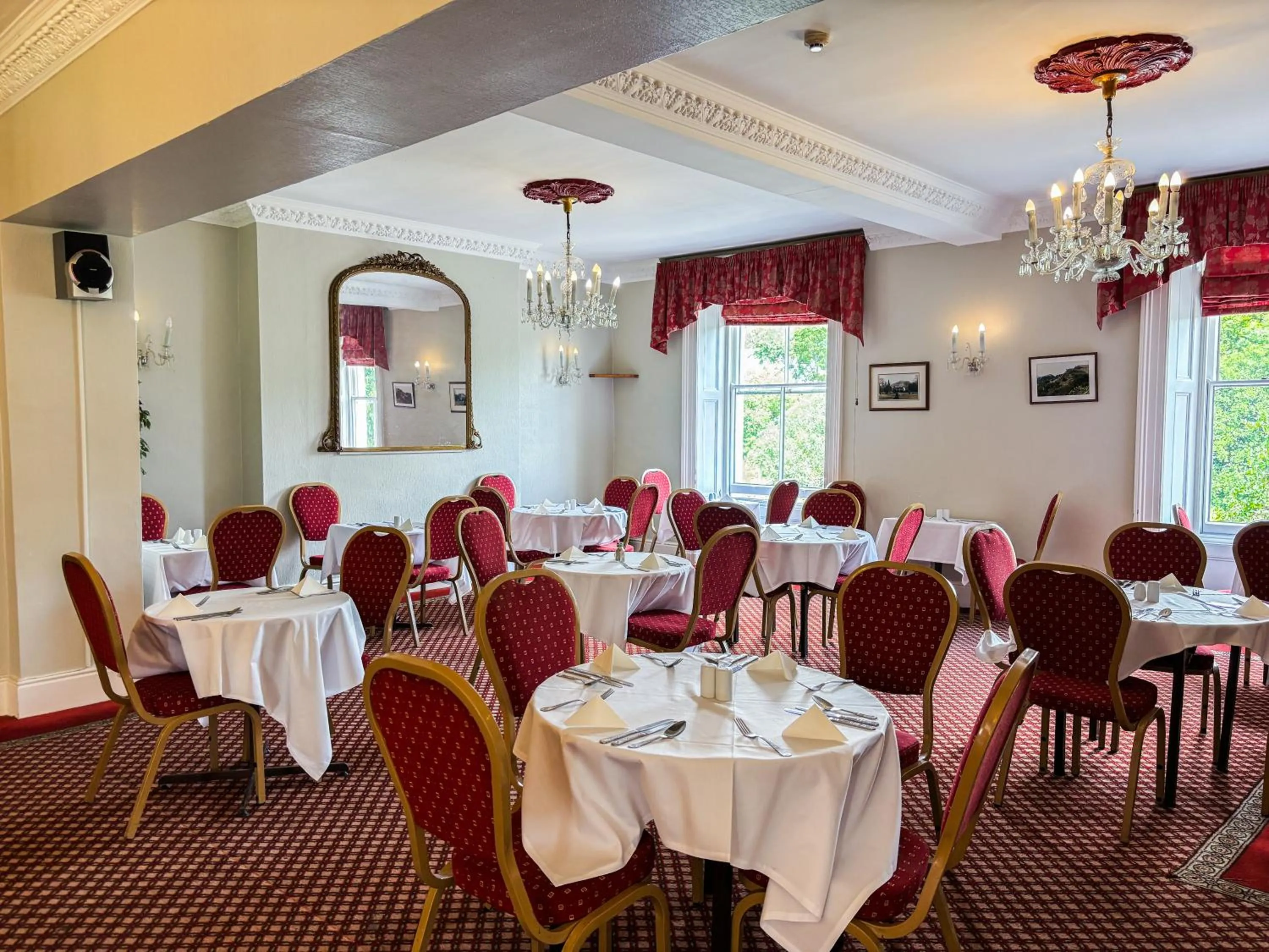 Dining area in The Hand Hotel Llangollen by Compass Hospitality