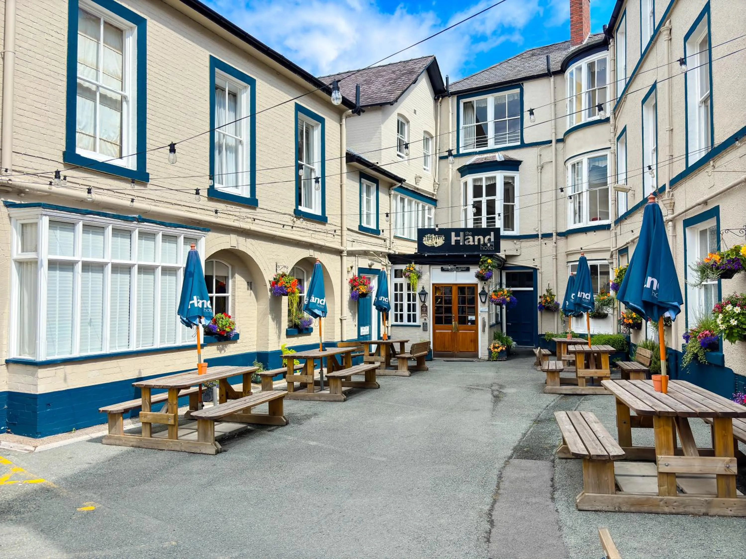Seating area in The Hand Hotel Llangollen by Compass Hospitality