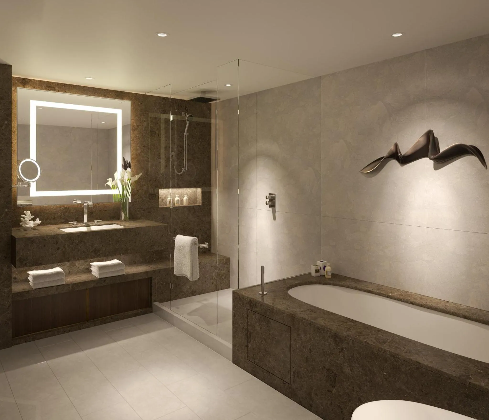 Bathroom in InterContinental London Park Lane by IHG