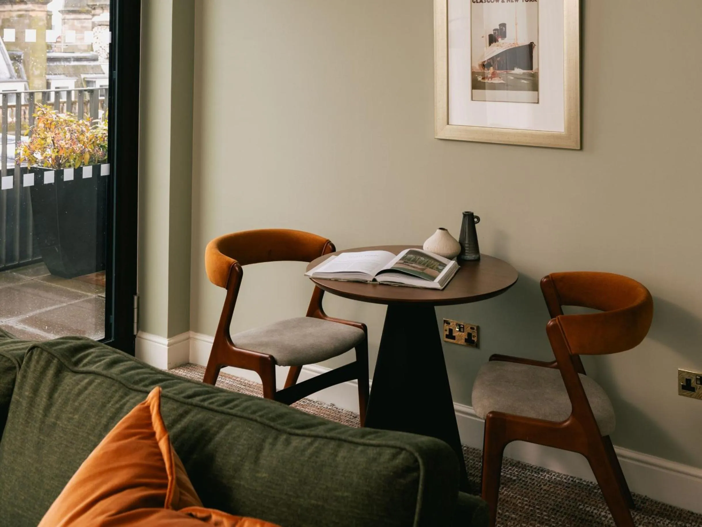 Seating area in Native Glasgow