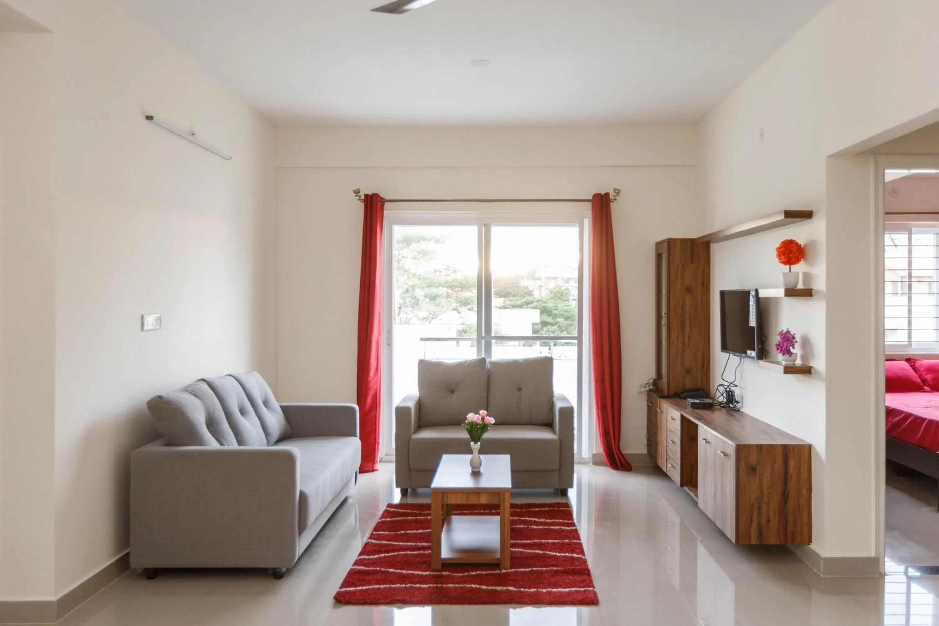 Living room, Bed in Mistyblue Serviced Apartments