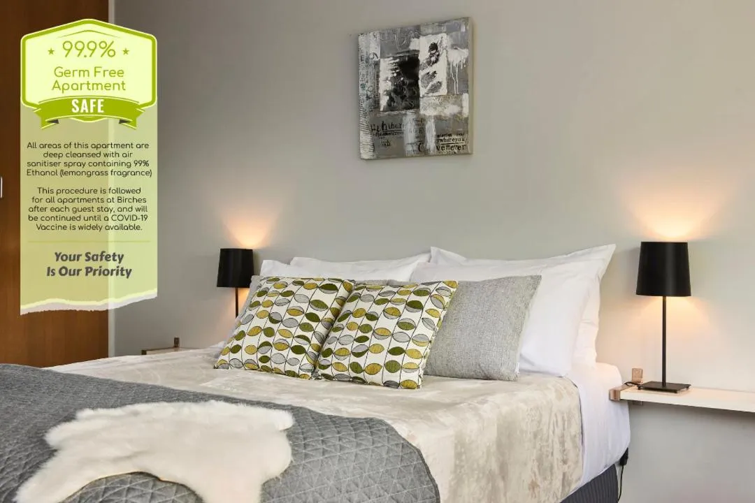 Bed in Birches Serviced Apartments