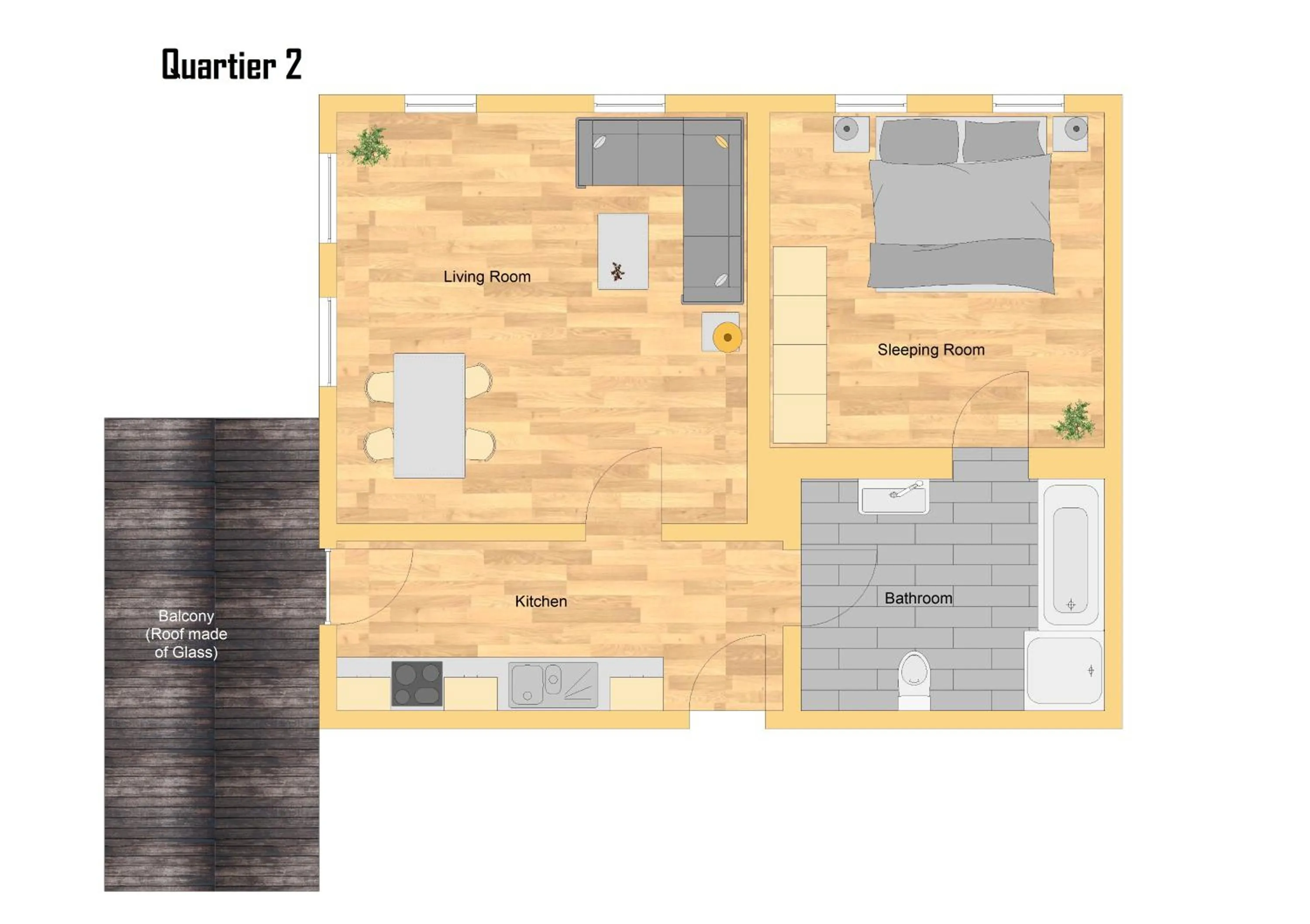 Photo of the whole room in mein Quartier