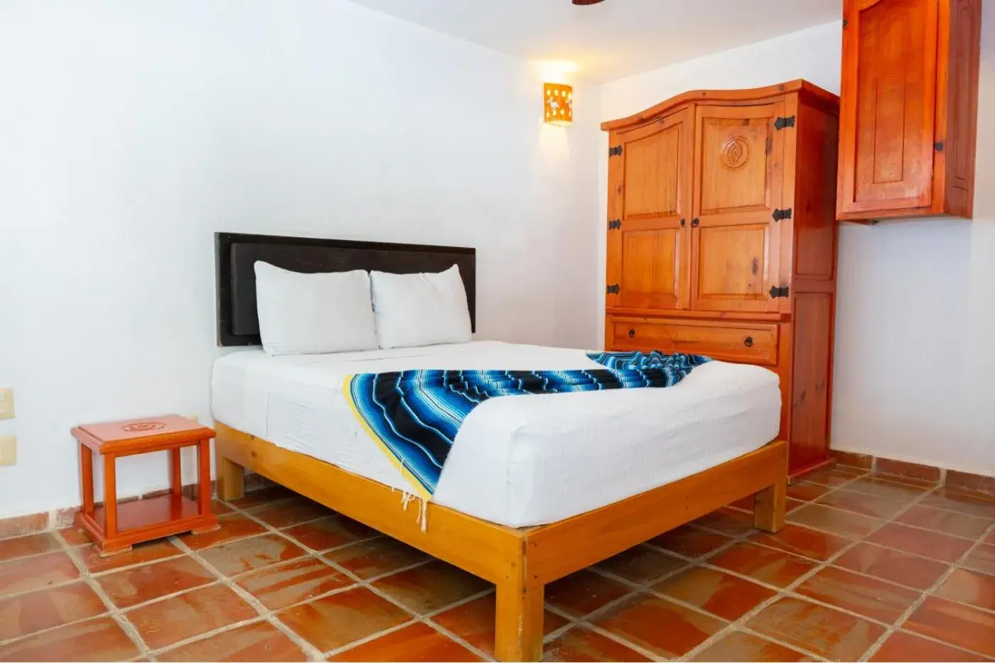 Bed in Hotel Museo Matan Kaan Mahahual Bed in Hotel Museo Matan Kaan Mahahual