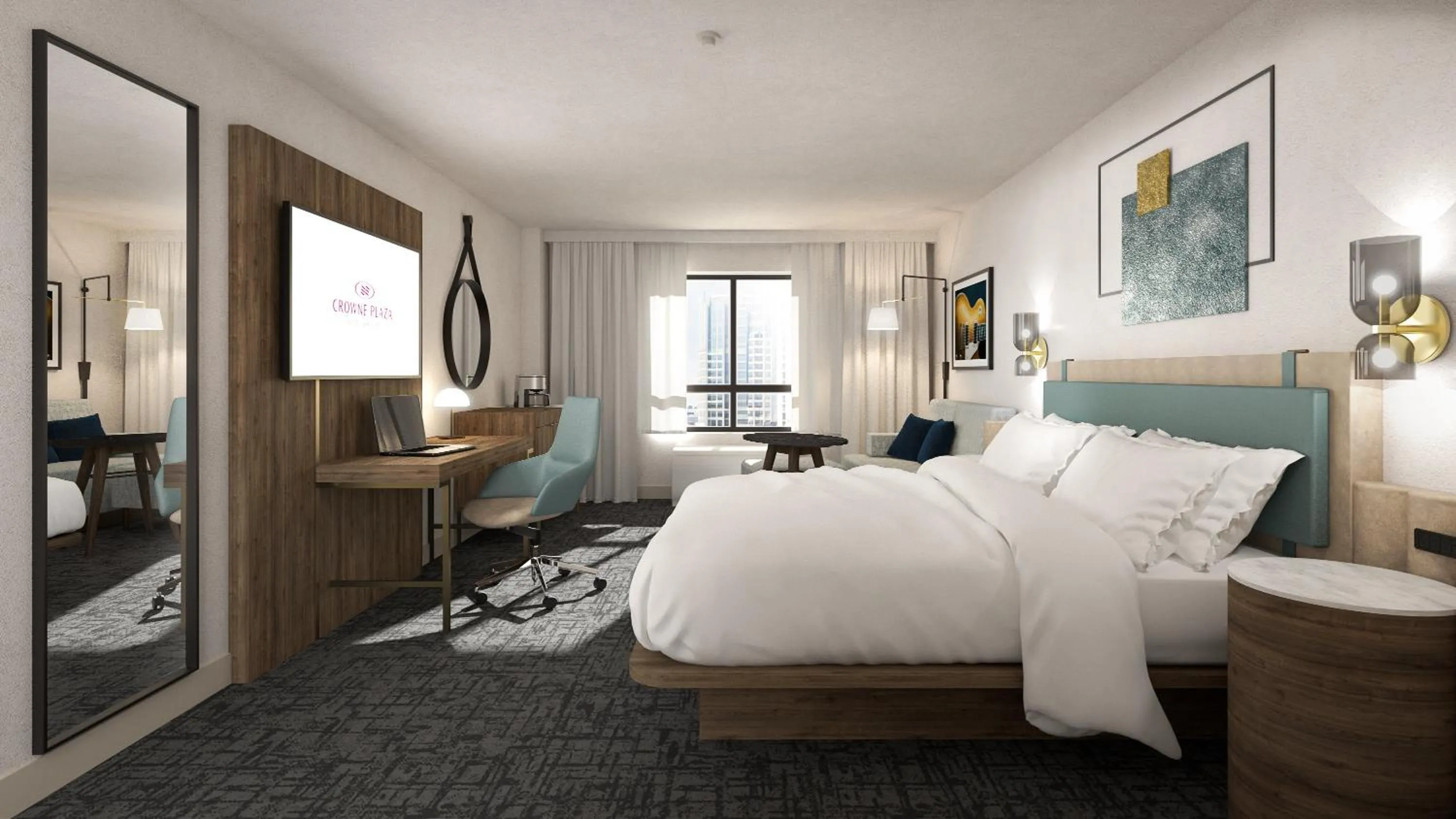 Photo of the whole room, Bed in Crowne Plaza Houston Galleria Area by IHG