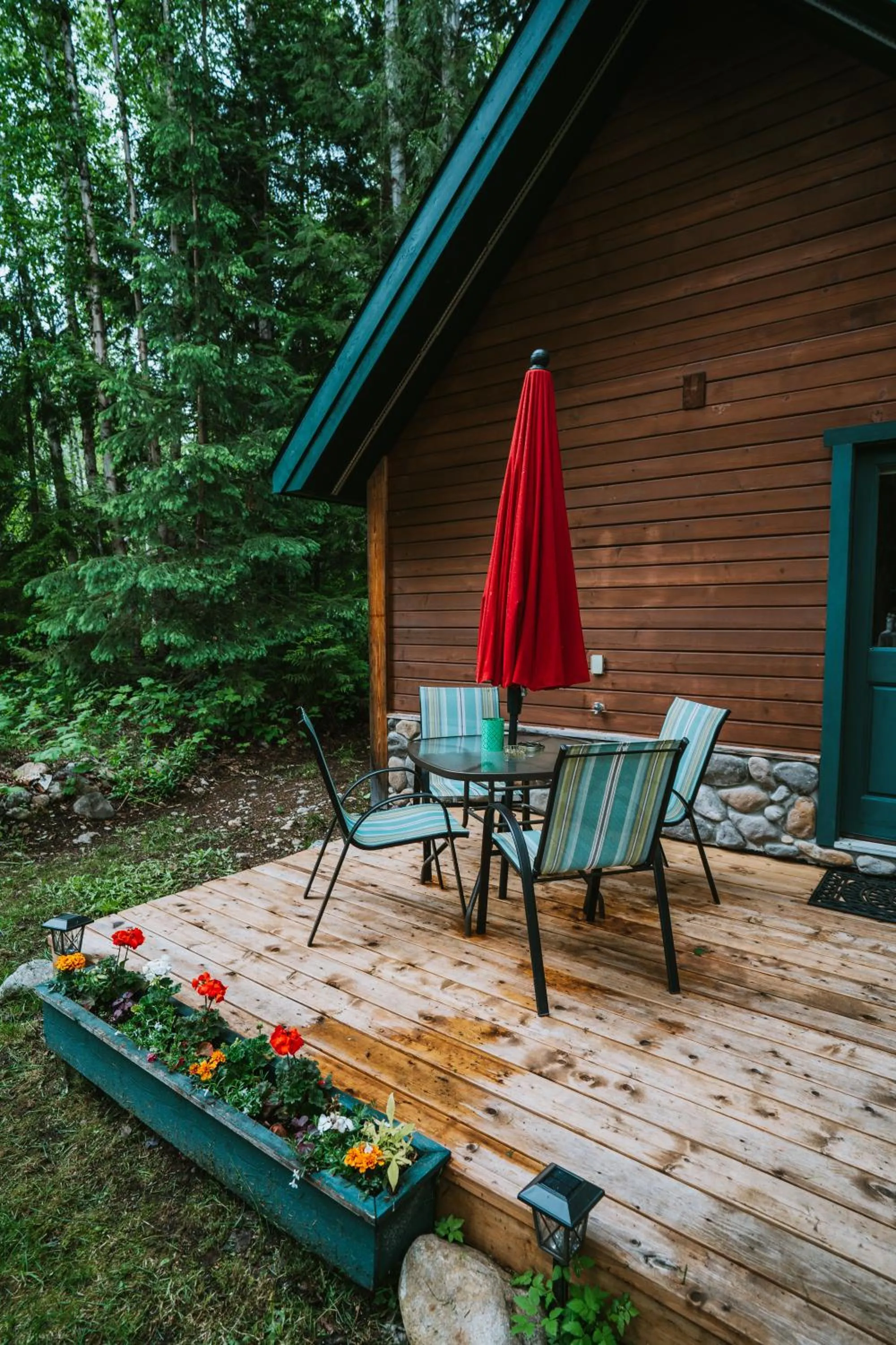 Patio in Across the Creek Cabins