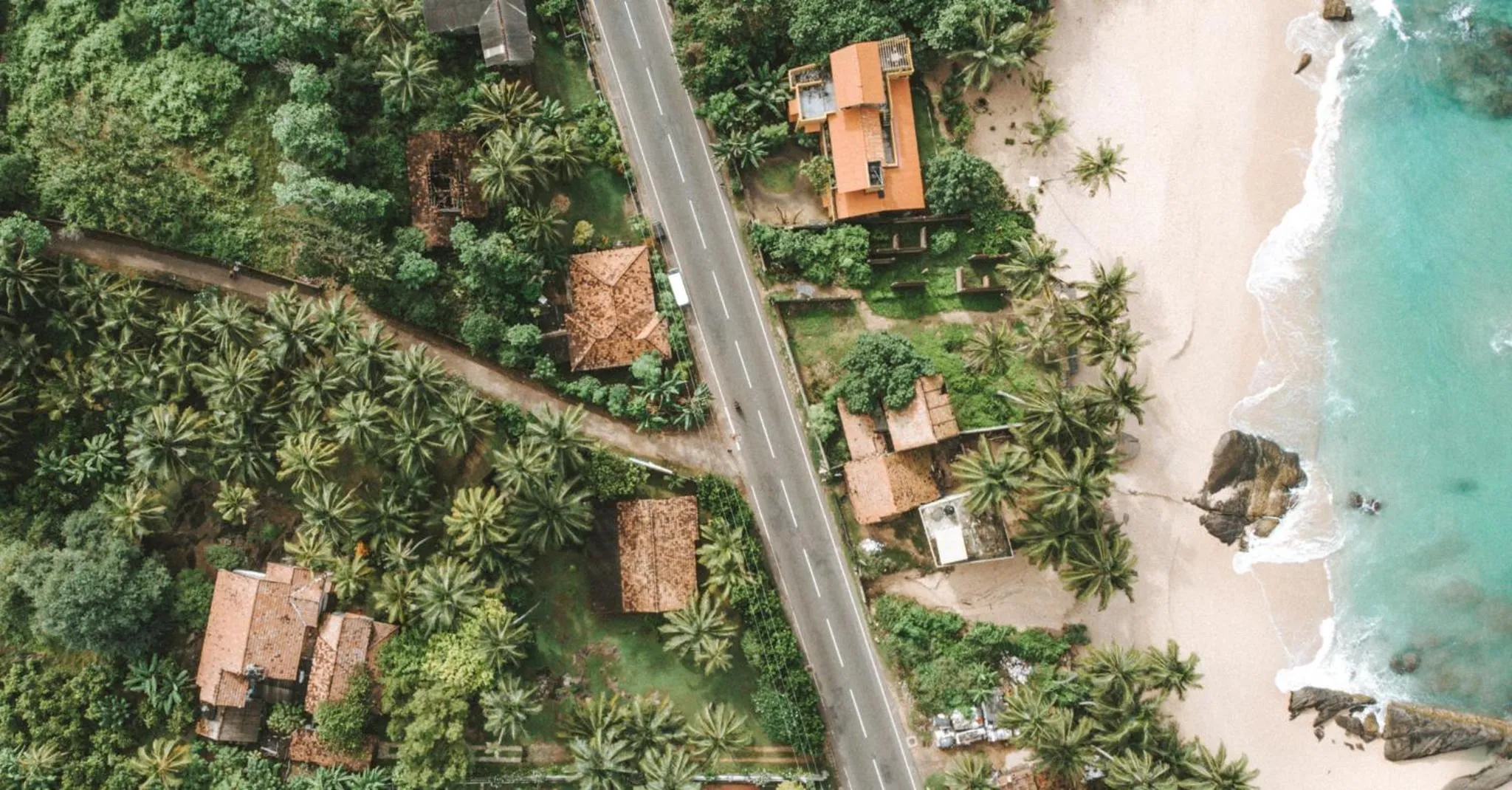 Bird's eye view in Villa Balapitiya Beach