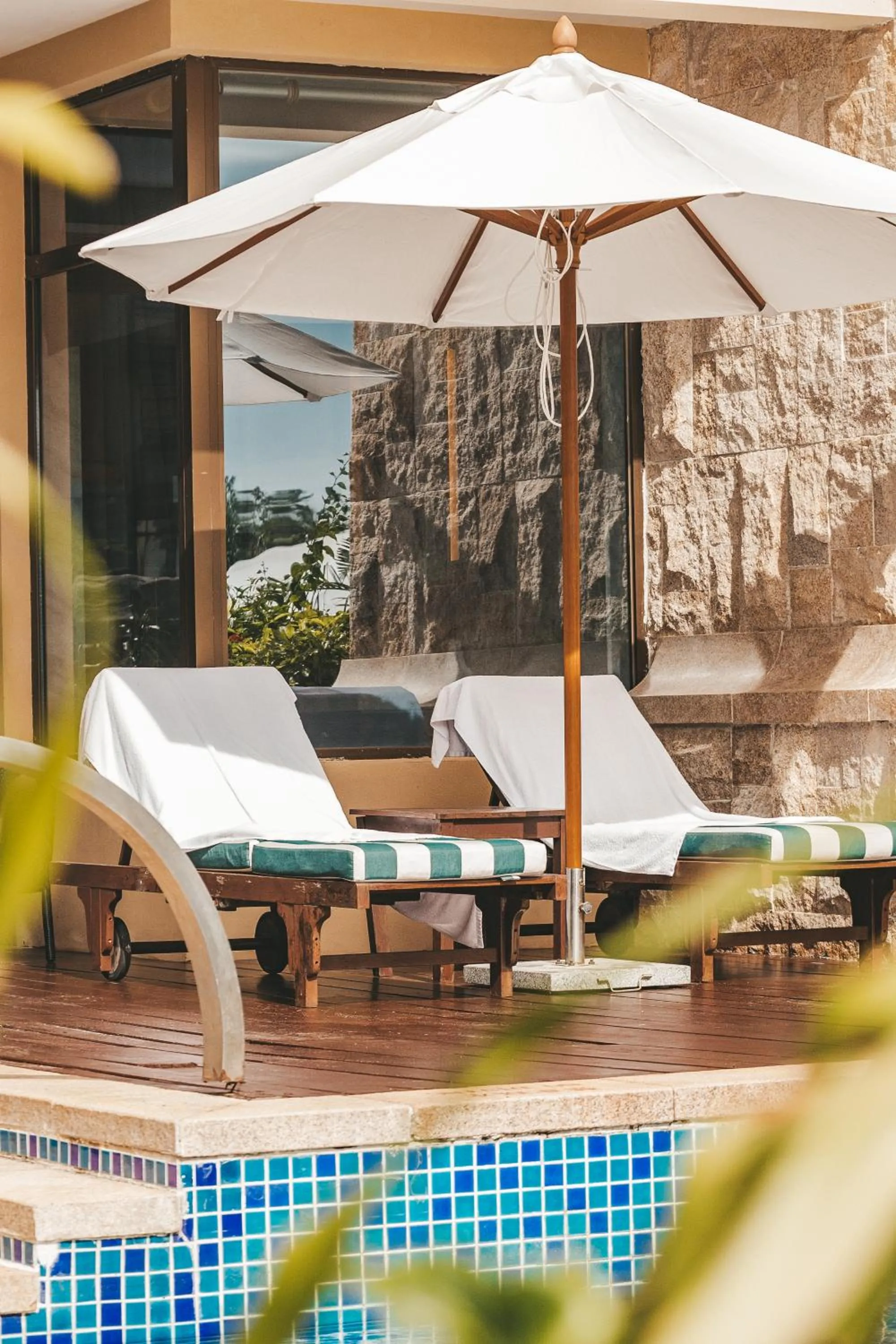 sunbed in The St. Regis Sanya Yalong Bay Resort