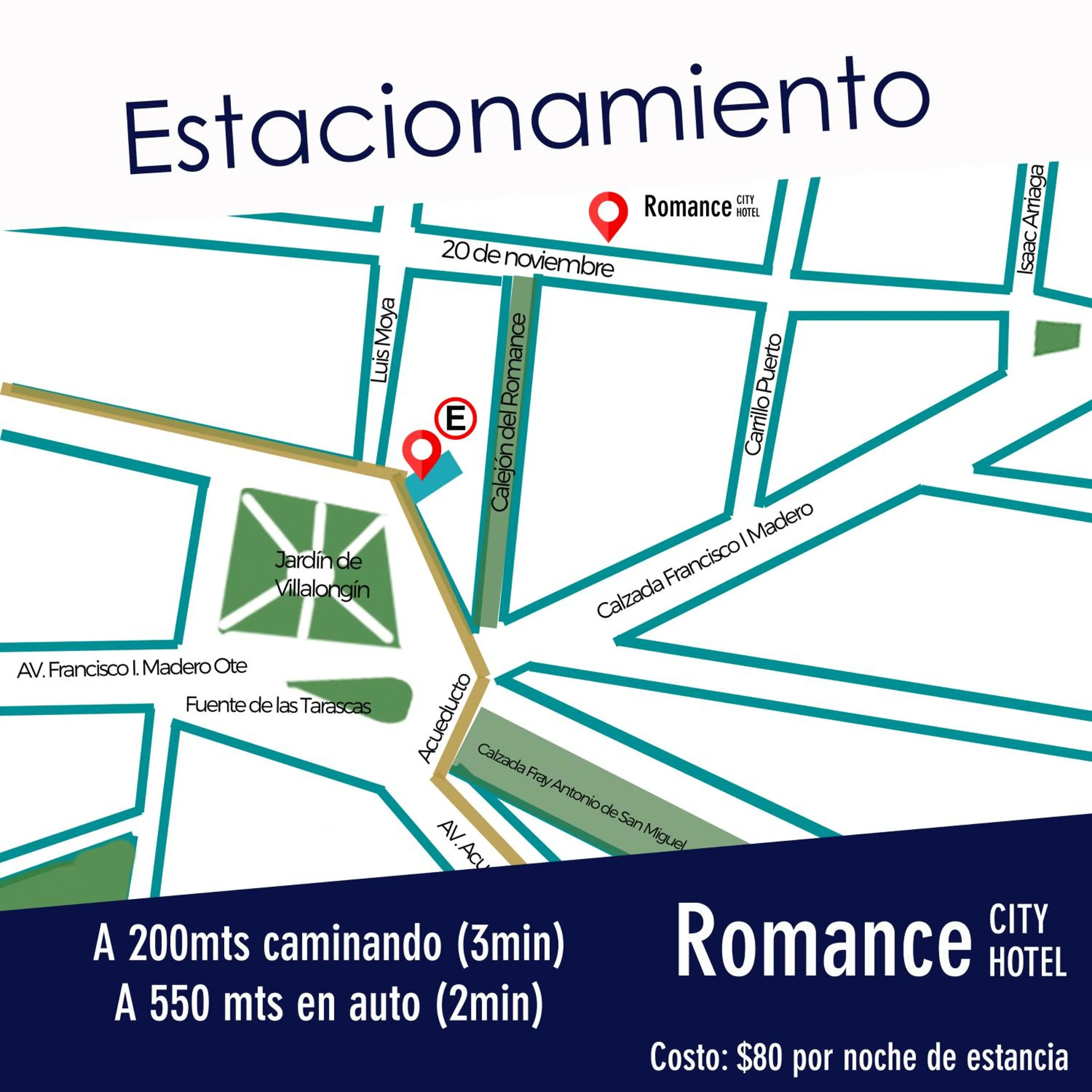 Parking in Romance City Hotel