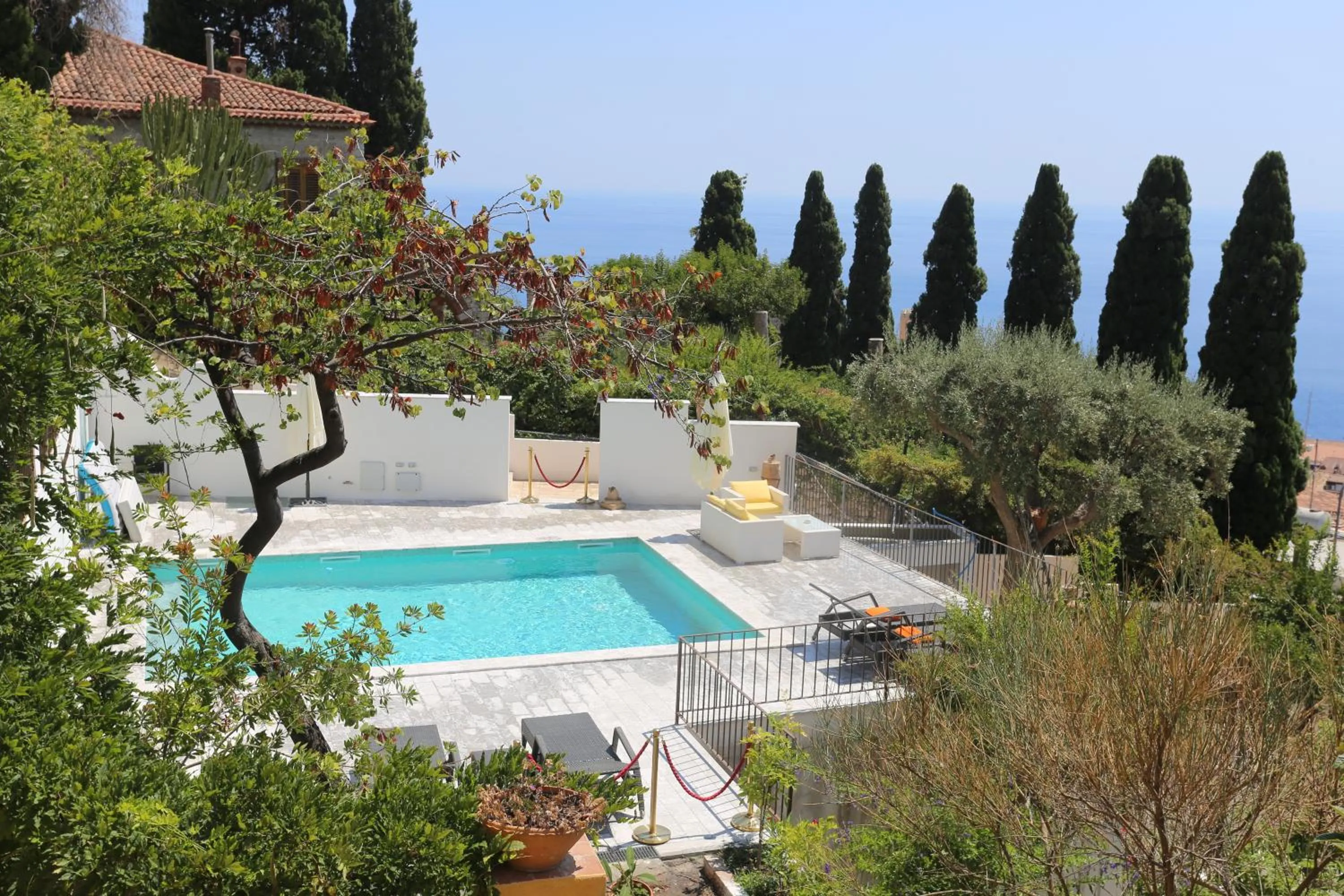 Pool view in Casa Cuseni, Patrimonio Culturale Immateriale UNESCO