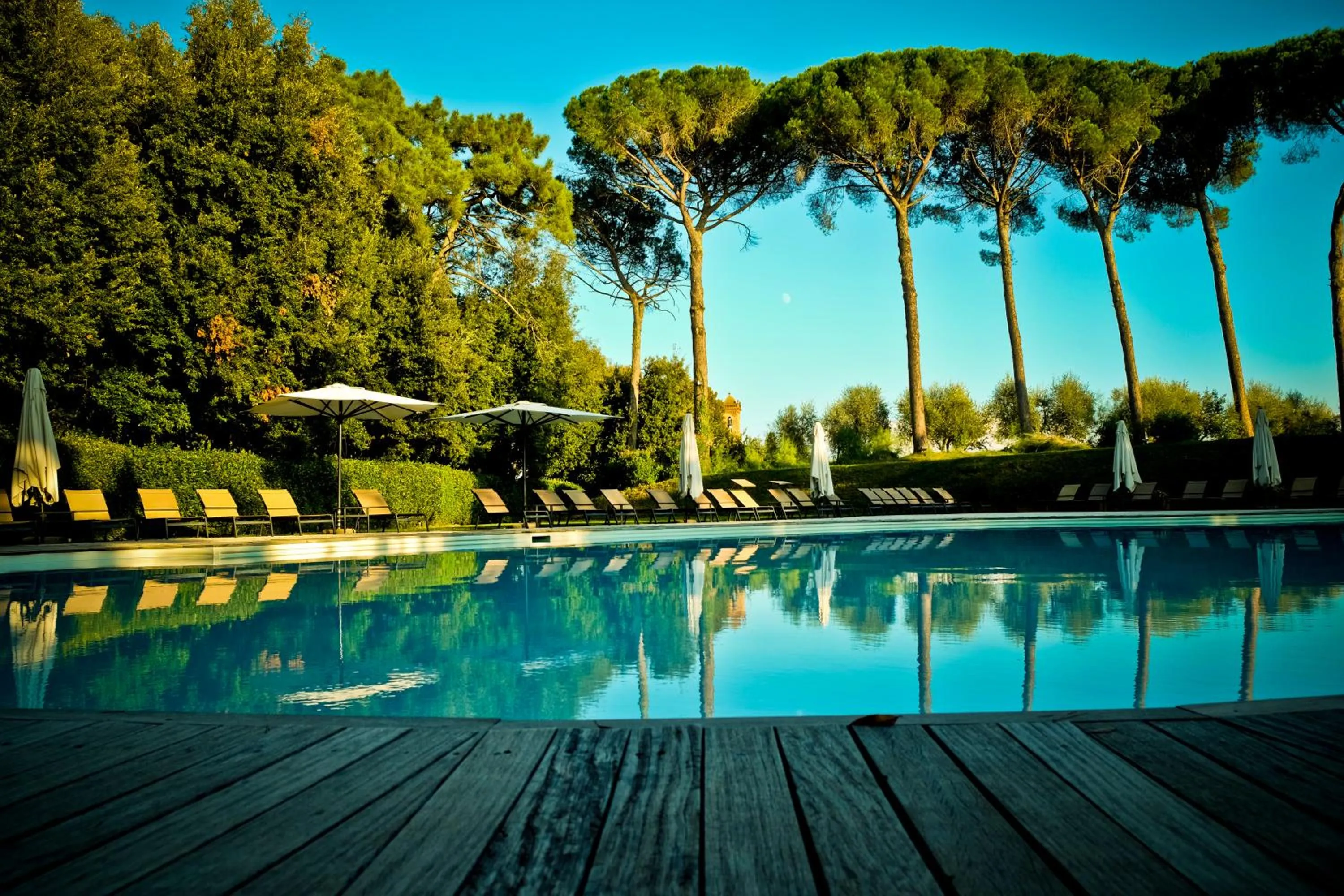 Pool view in Borgo Colleoli Resort