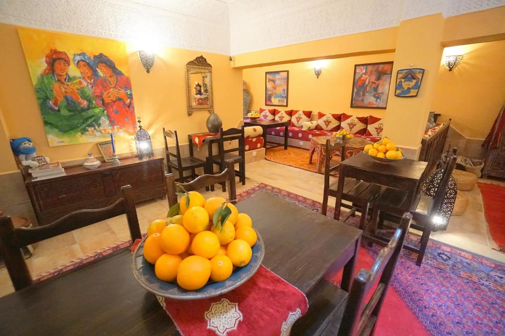 Dining area in Riad Dar Rita
