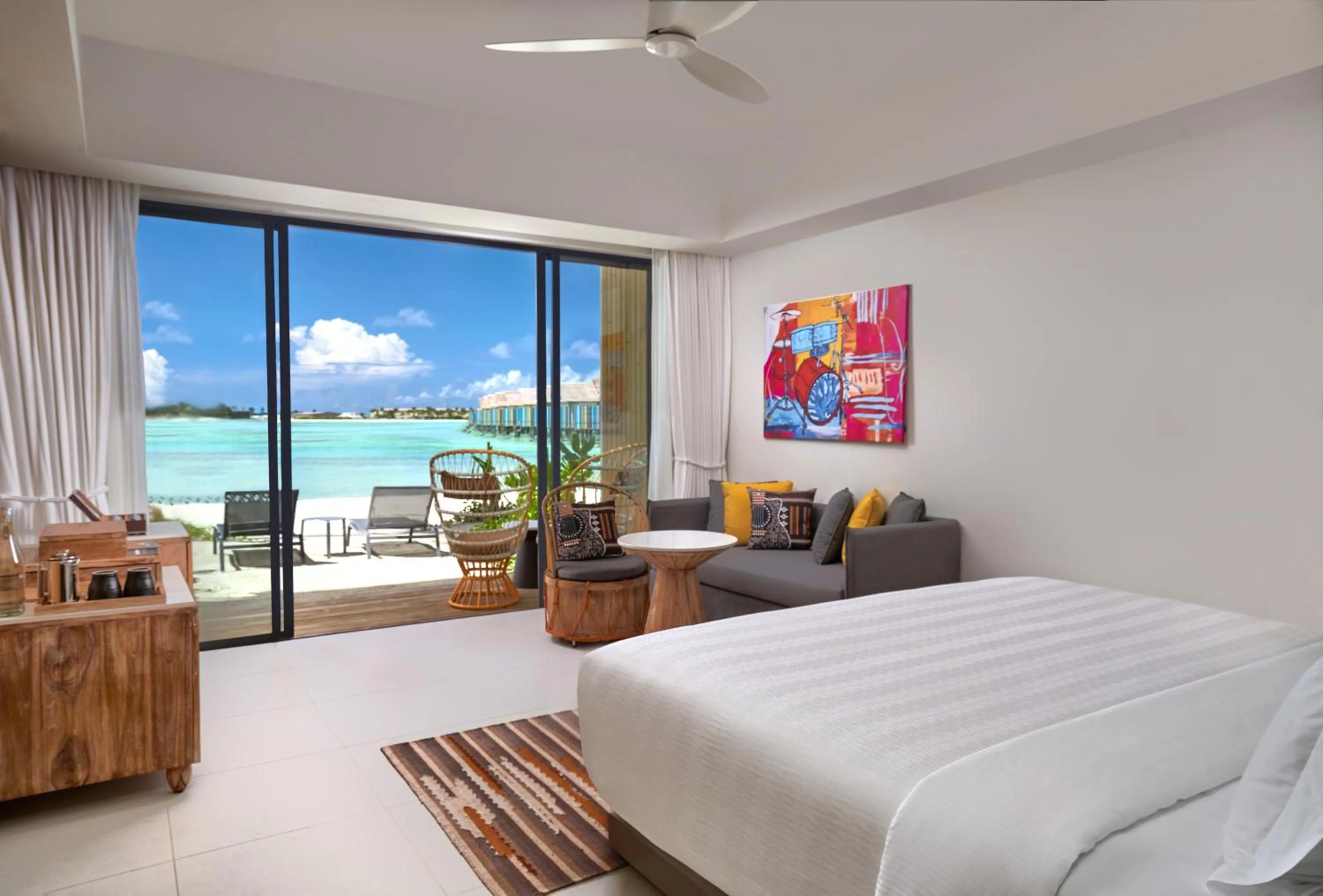Bedroom, Bed in Hard Rock Hotel Maldives - FREE transfer for stays until 21st Dec 2025 and 11th Jan to 30th Apr 2026