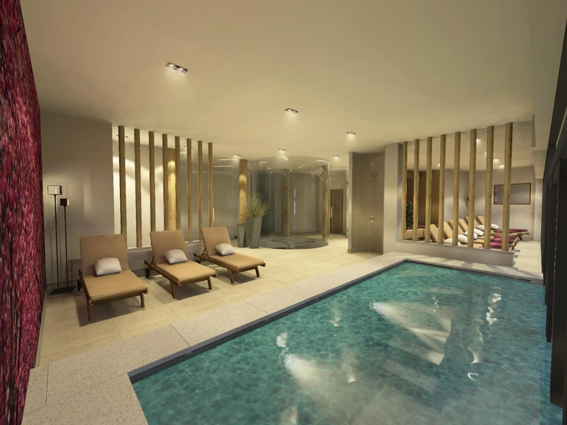 Pool view in Hotel Rodella