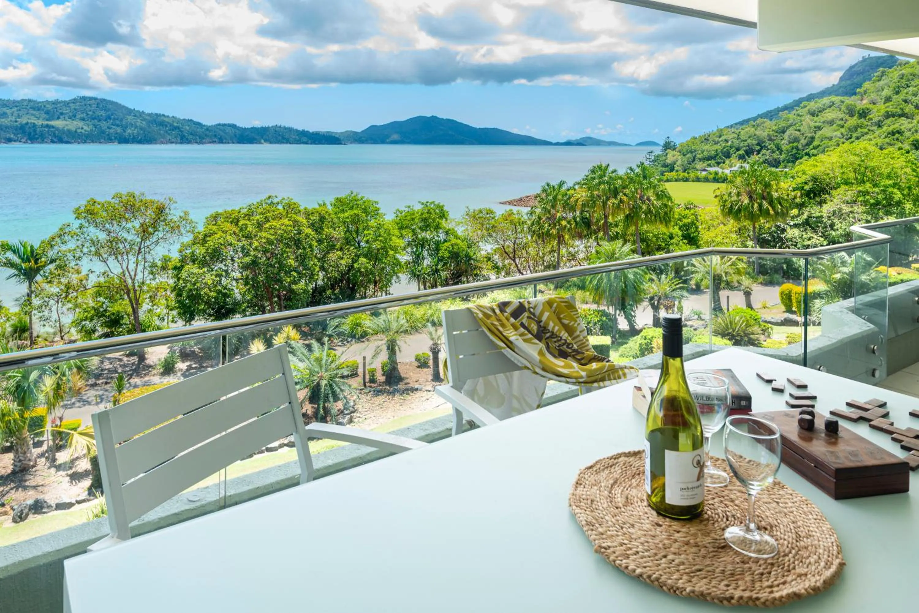 Balcony/Terrace in Lagoon Beachfront Lodge 202 on Hamilton Island by HamoRent