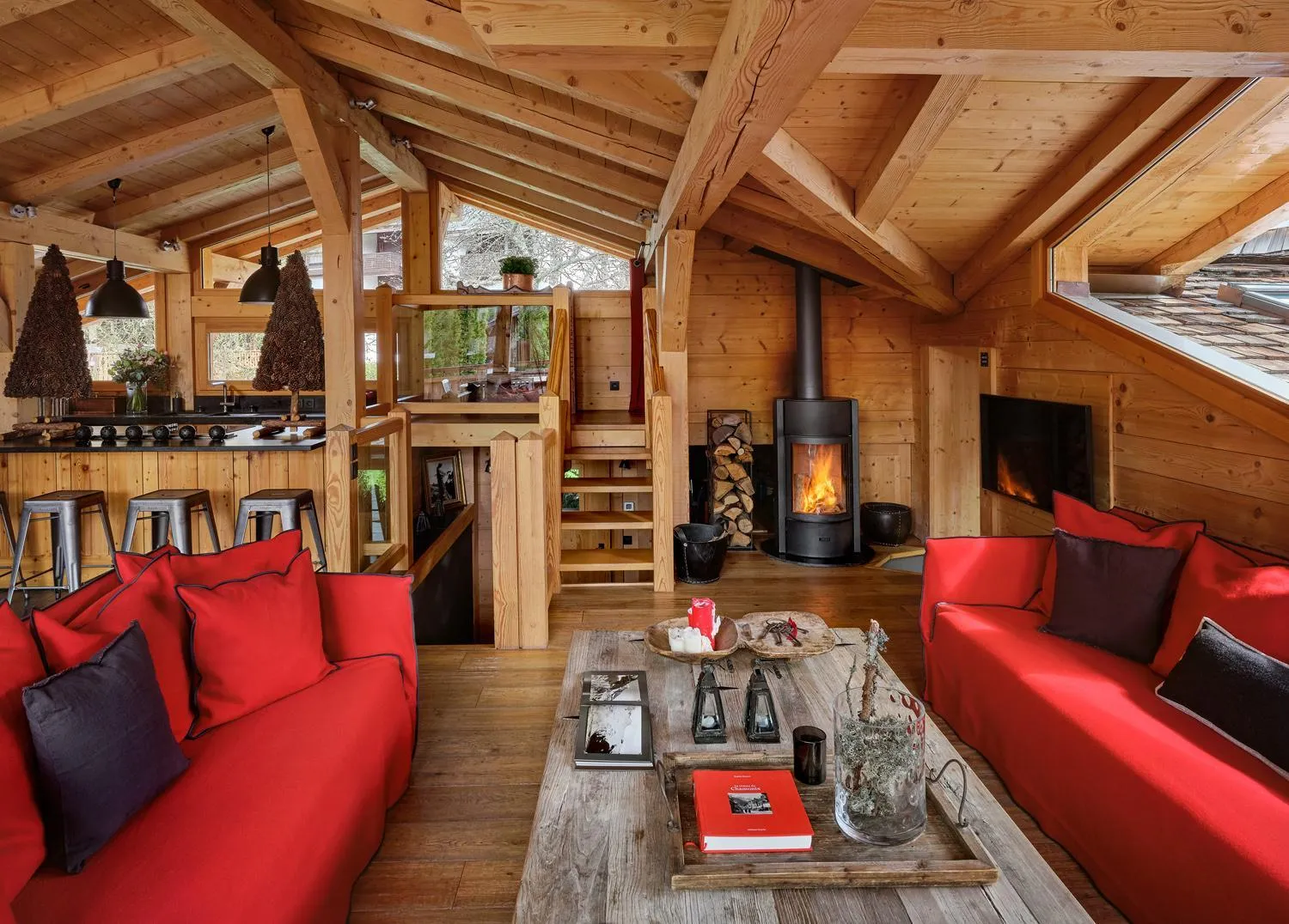 Living room in Les Rives d'Argentière