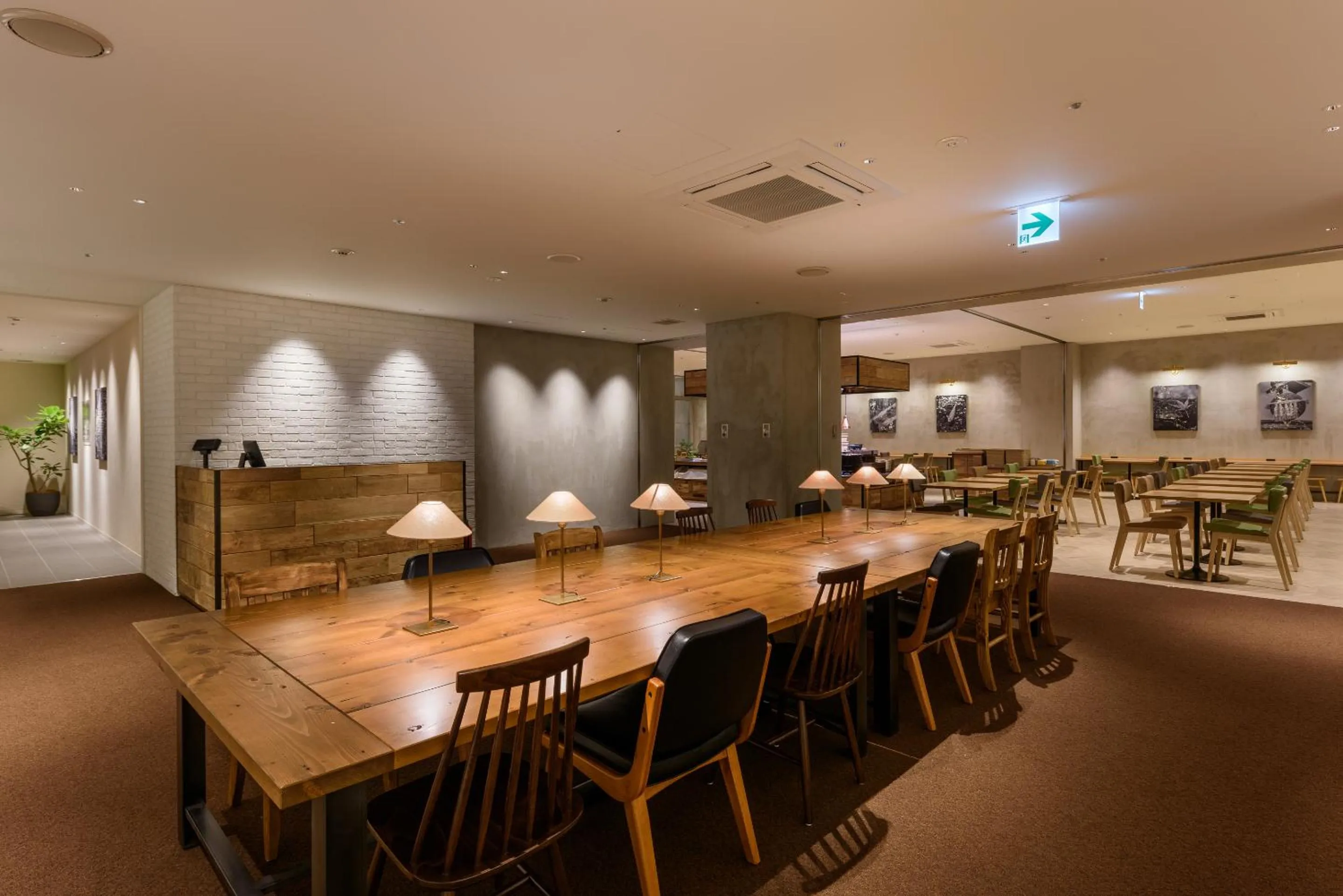 Dining area in hotel MONday Premium TOYOSU