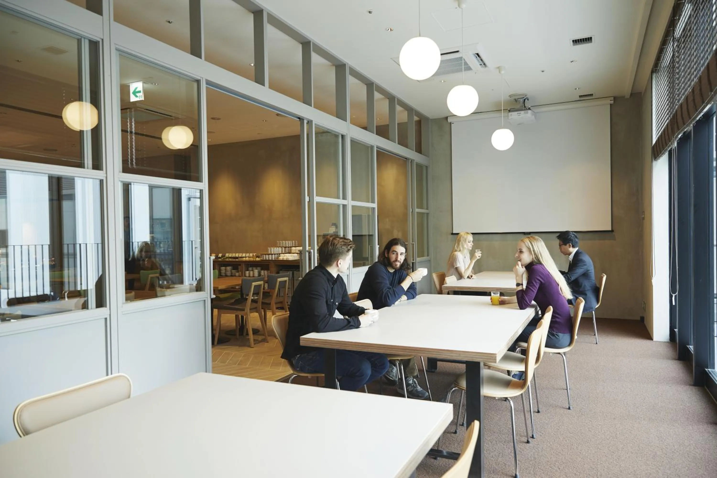 Dining area in hotel MONday Premium TOYOSU