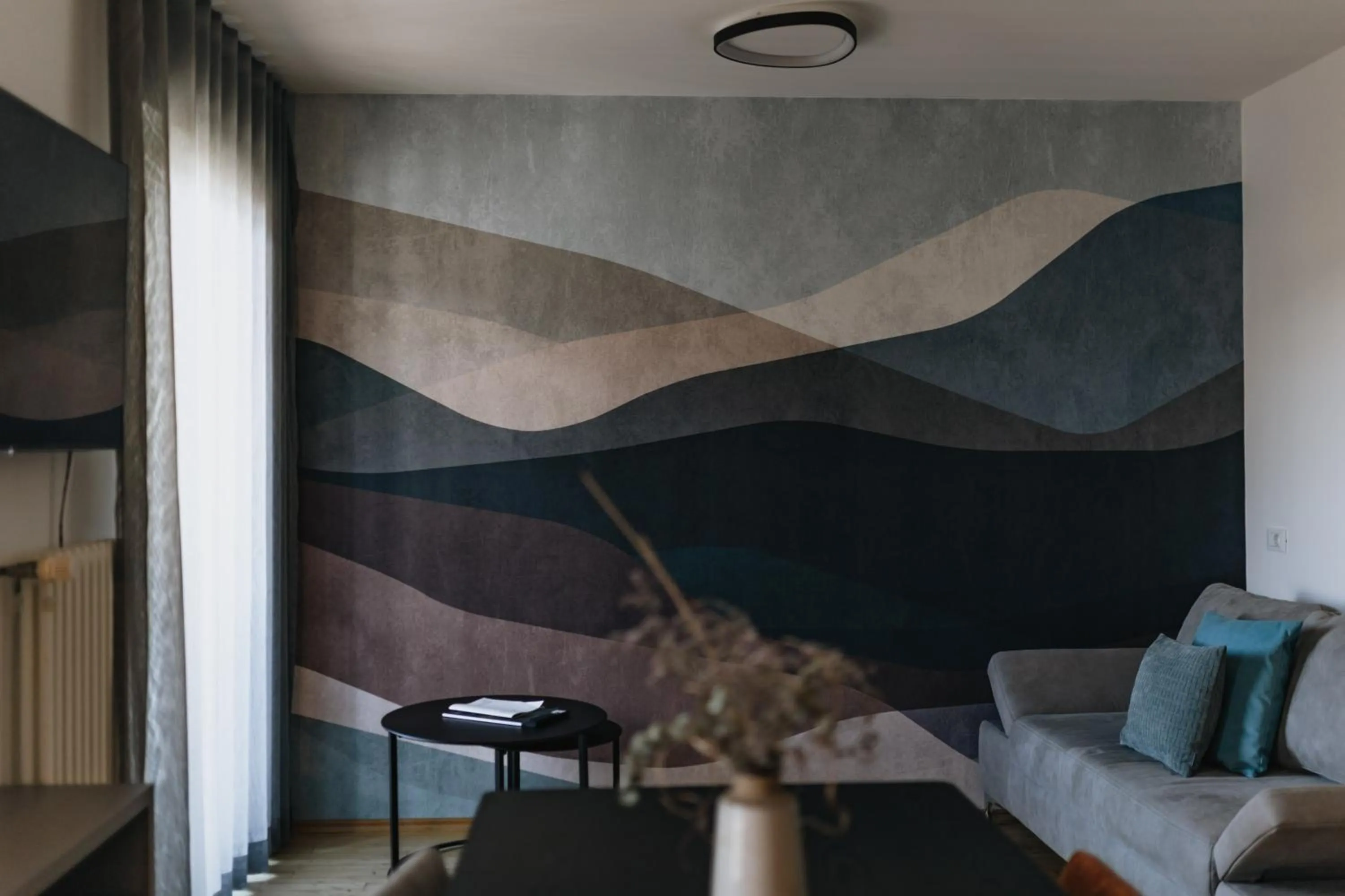 Living room, Bed in Residence Montani