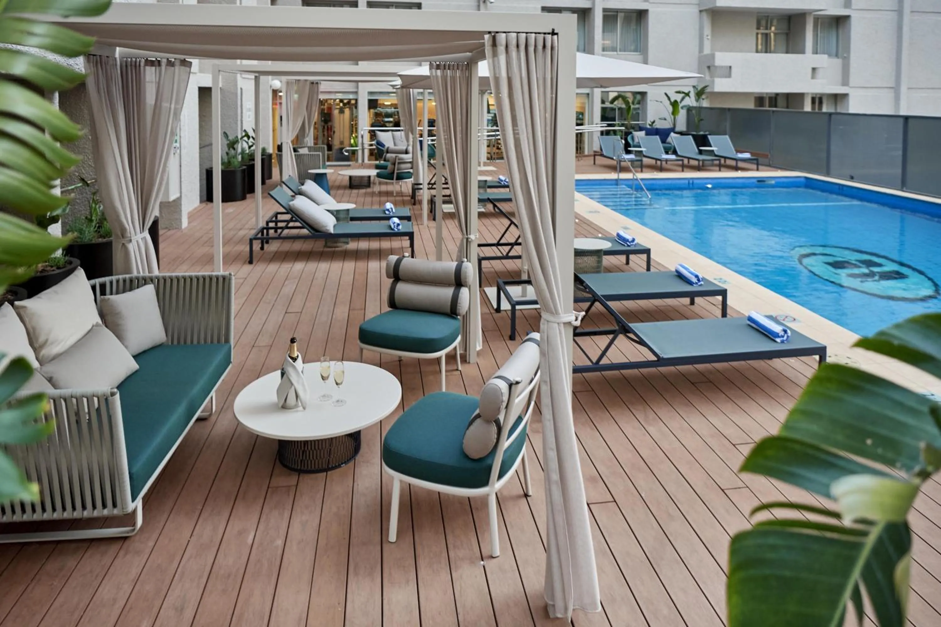 Pool view in Parmelia Hilton Perth