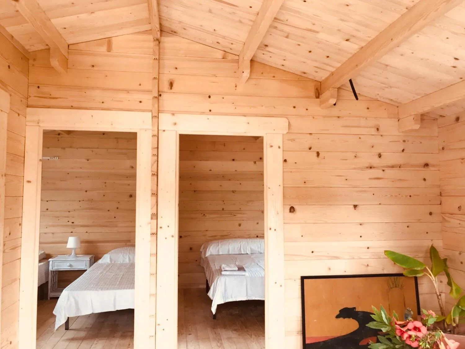 Bedroom in Casas de Maderas Wooden Cabin
