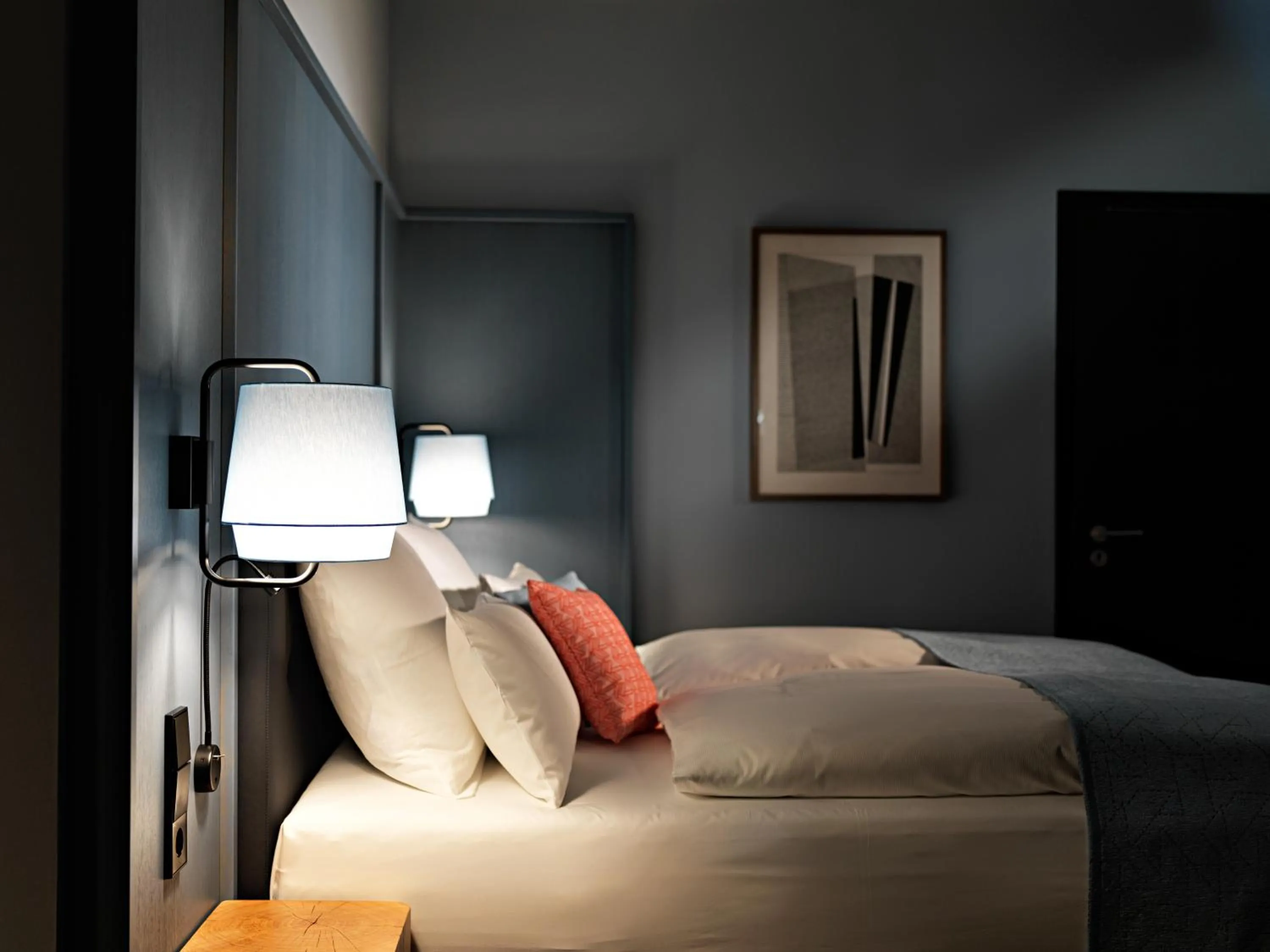 Photo of the whole room, Bed in Panoramahotel Waldenburg