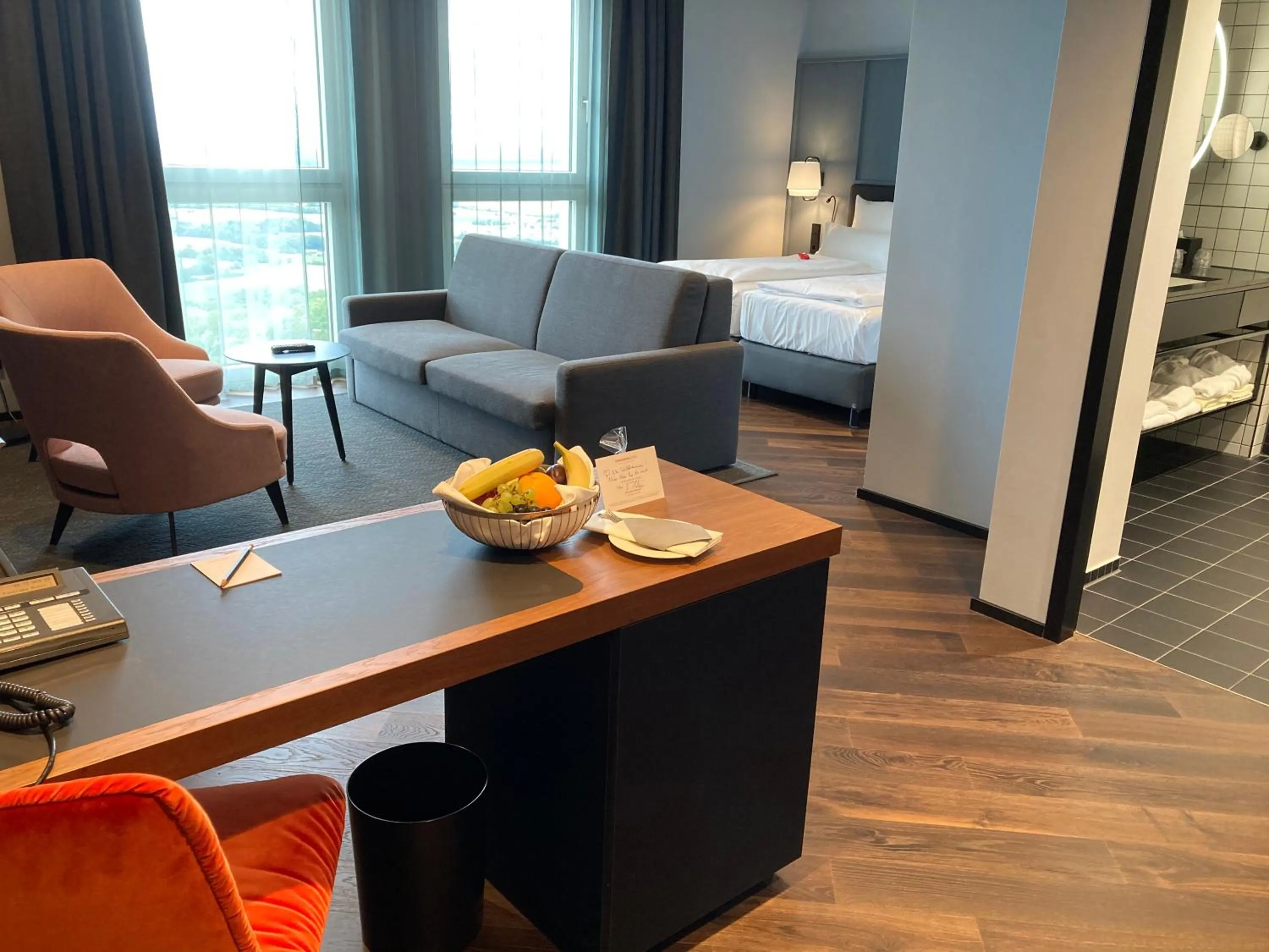 Photo of the whole room, Bed in Panoramahotel Waldenburg