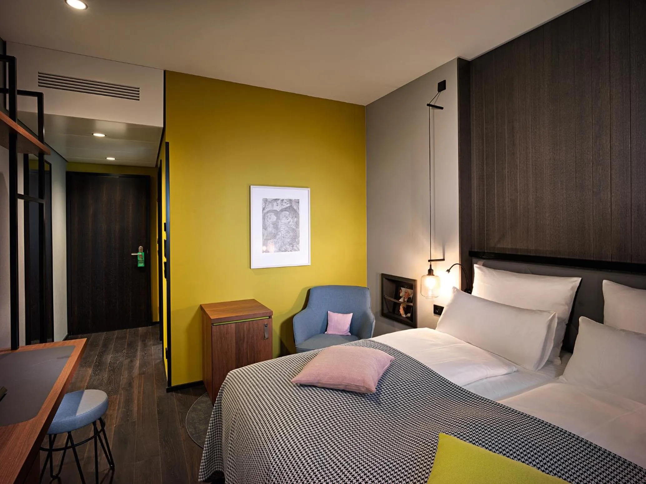 Photo of the whole room, Bed in Panoramahotel Waldenburg