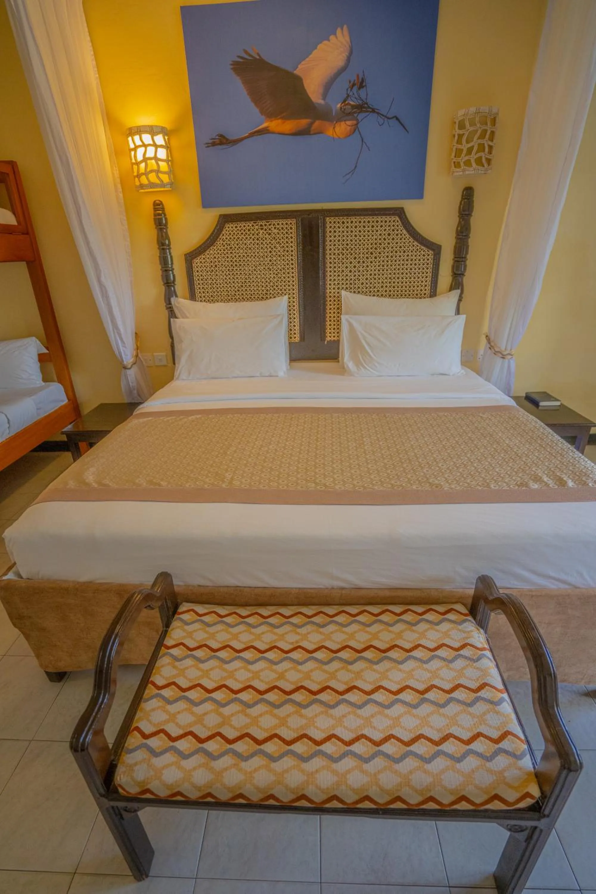 Bed in PrideInn Flamingo Beach Resort & Spa Mombasa