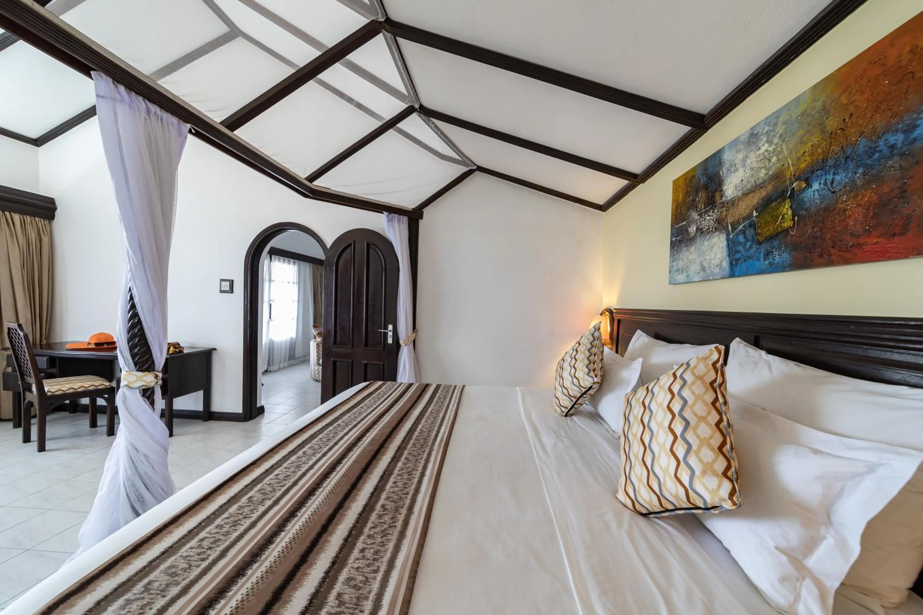 Bed in PrideInn Flamingo Beach Resort & Spa Mombasa