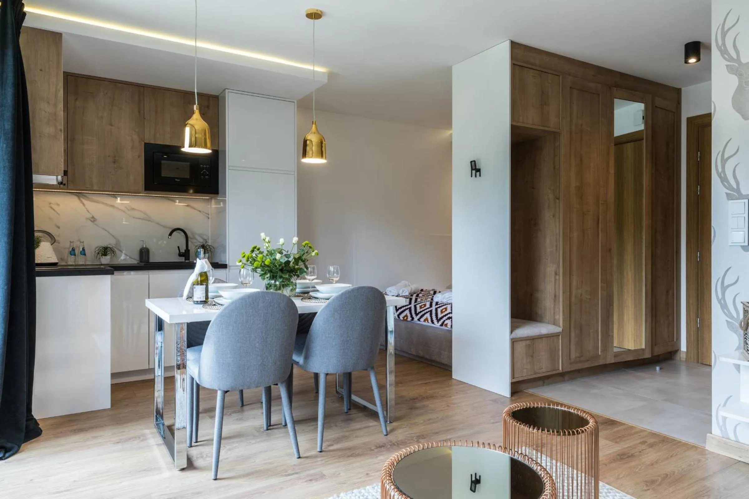 Kitchen or kitchenette in Rezydencja Sobiczkowa Apartamenty