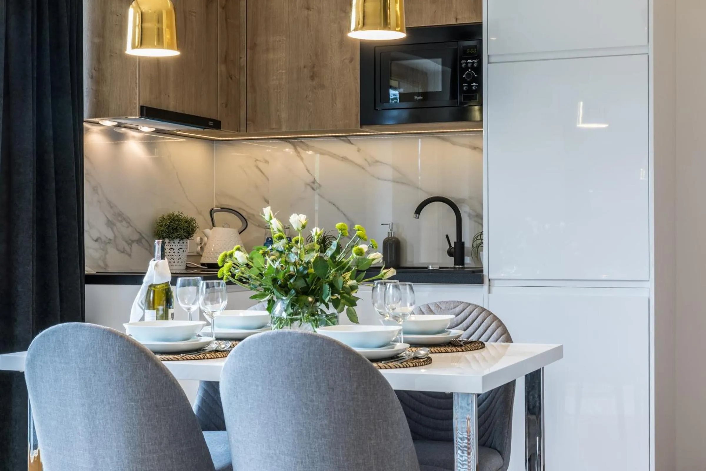 Kitchen or kitchenette in Rezydencja Sobiczkowa Apartamenty