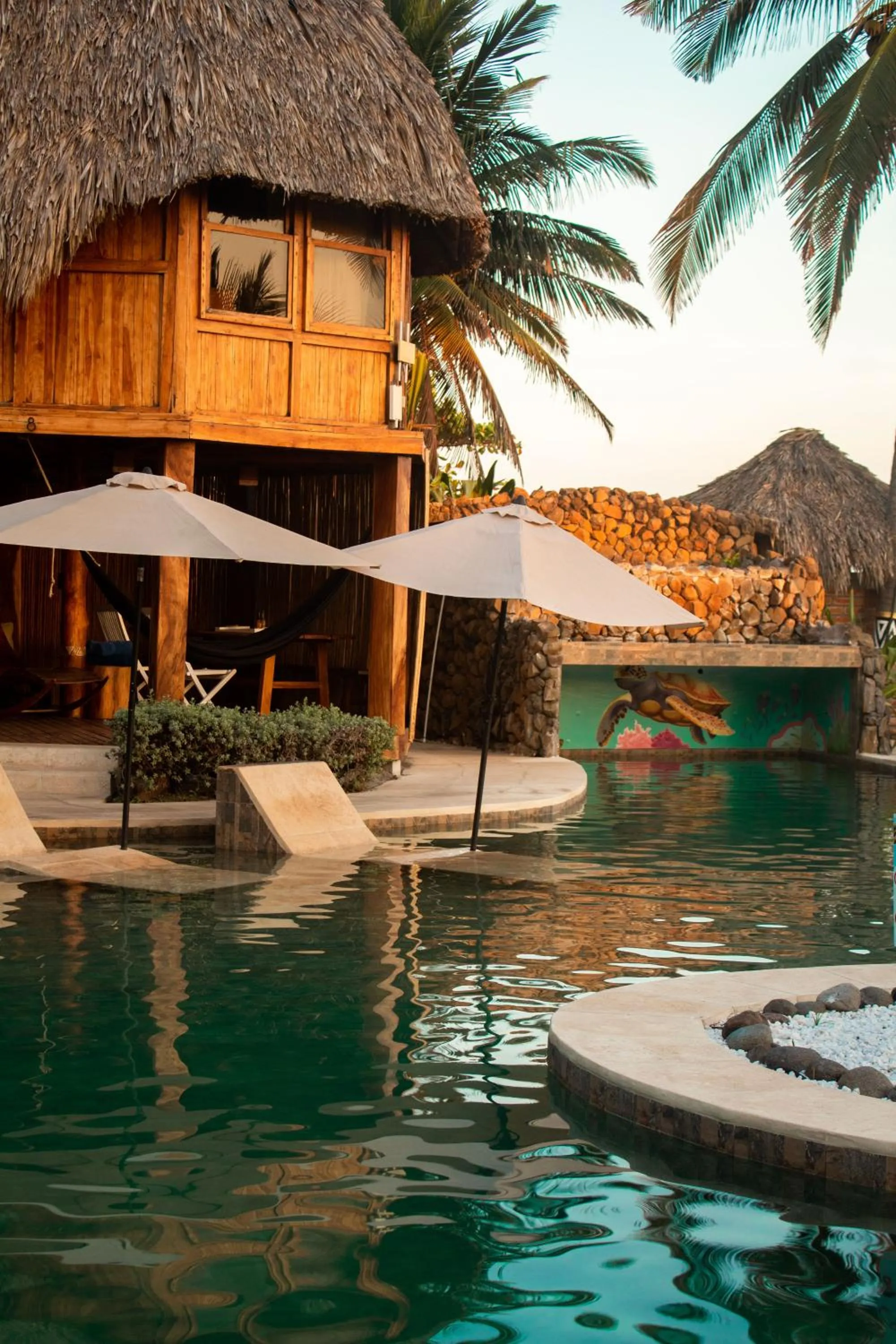 Pool view in Hotel Tortuga Village