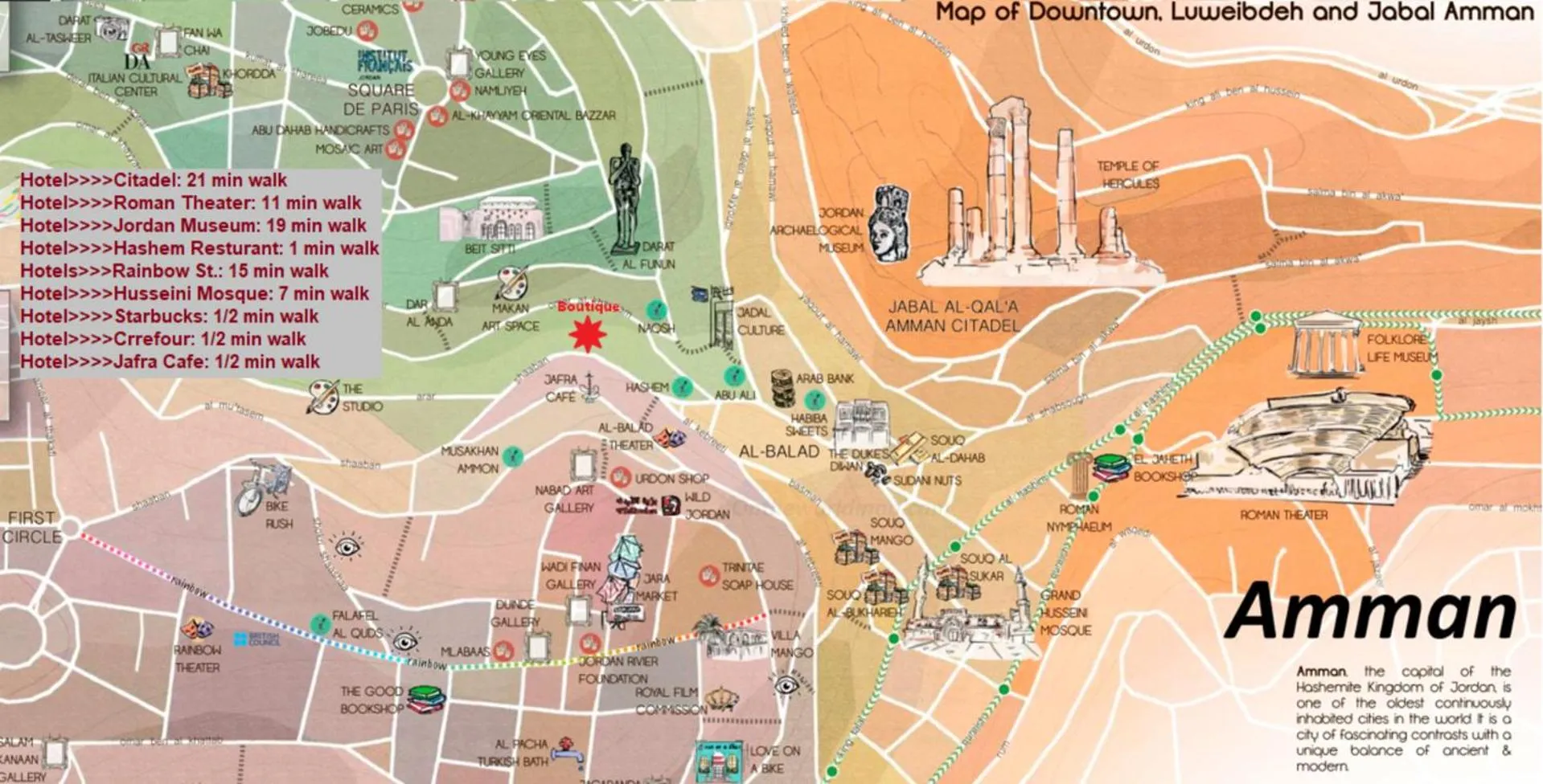 Restaurant/places to eat in The Boutique Hotel Amman