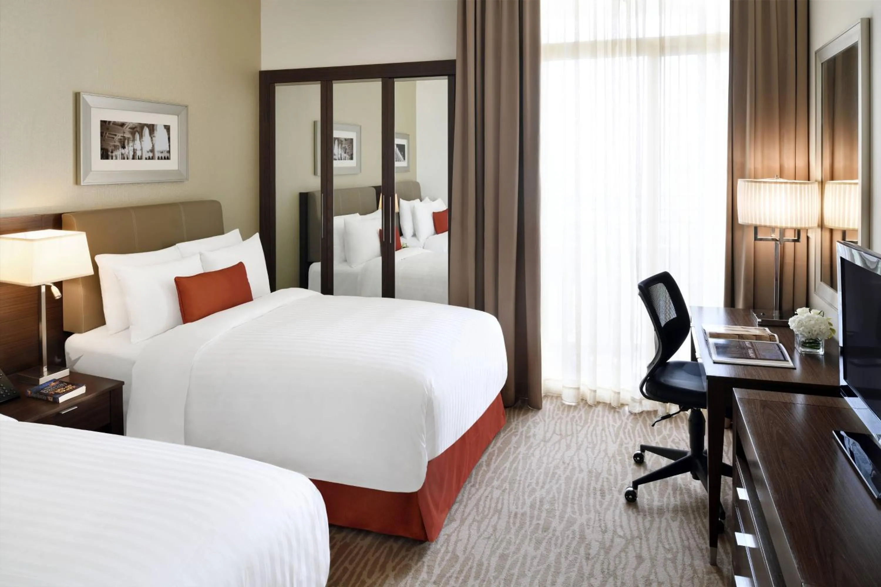 Bedroom, Bed in Marriott Executive Apartments Riyadh, Convention Center