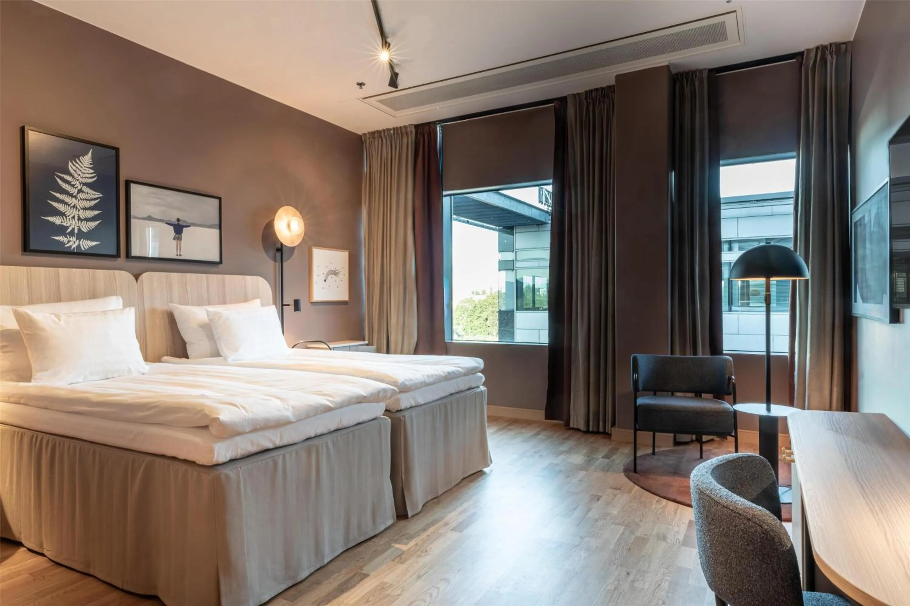 Bedroom, Bed in Scandic Helsinki Station