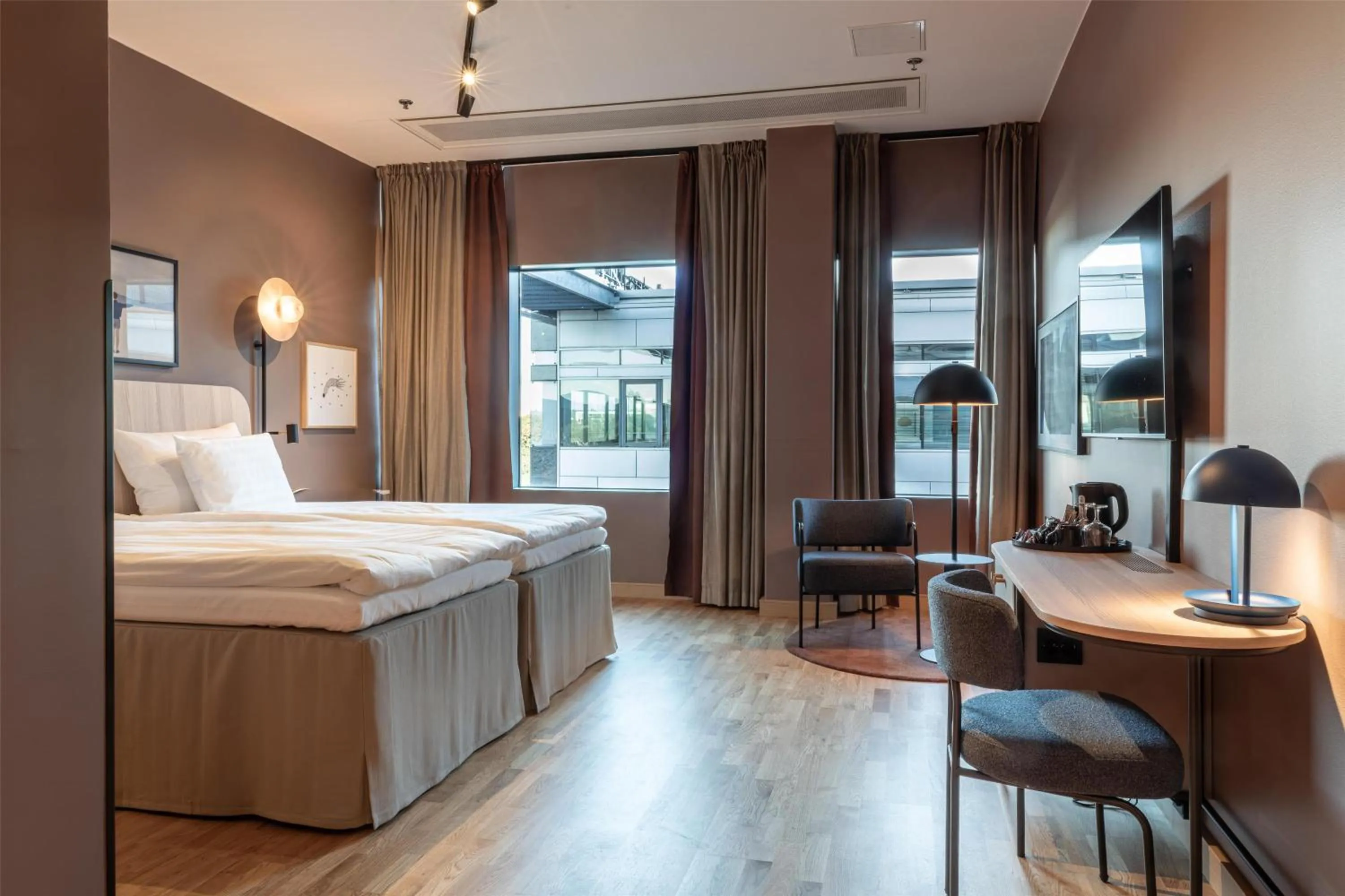 Bedroom, Bed in Scandic Helsinki Station