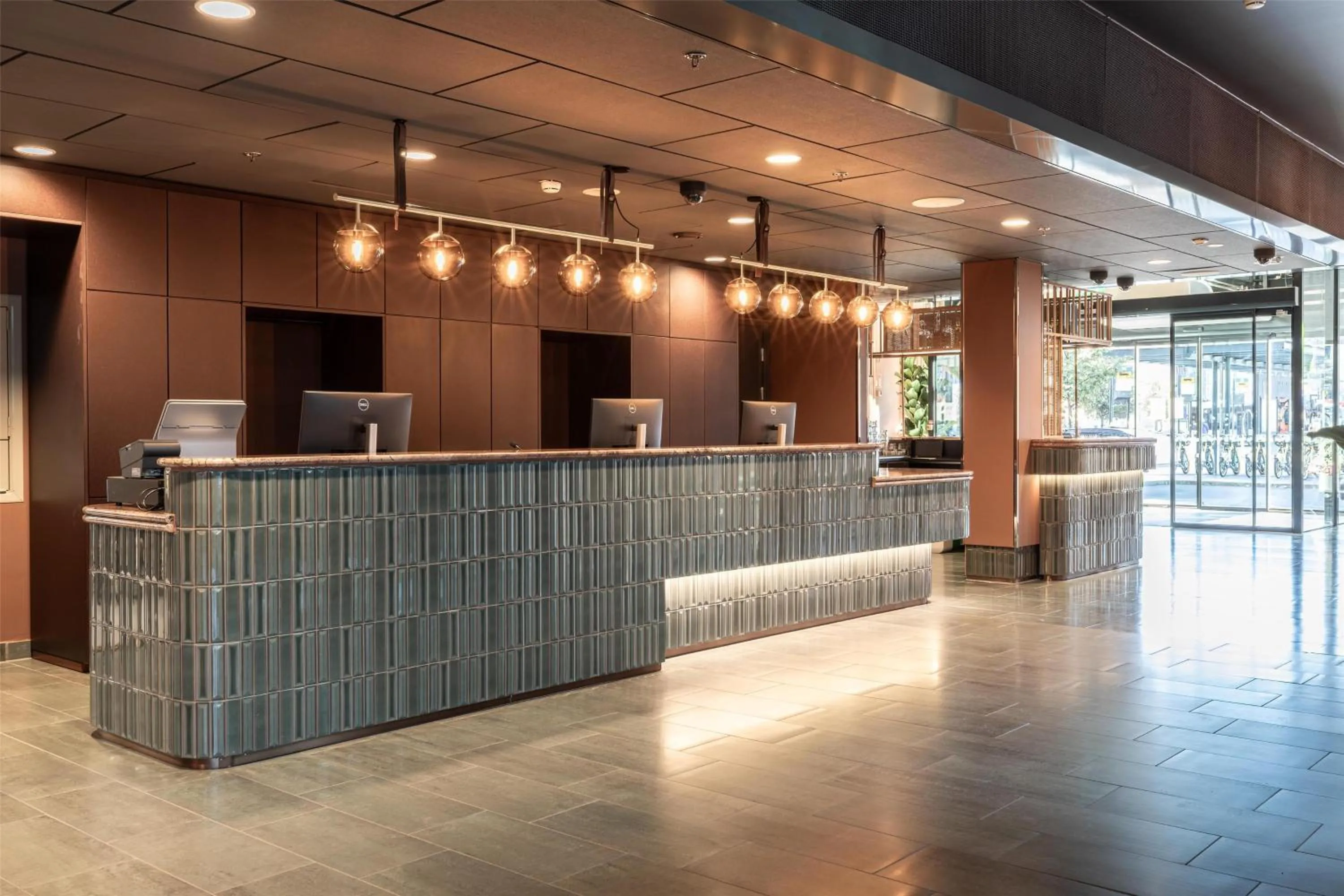 Lobby or reception in Scandic Helsinki Station